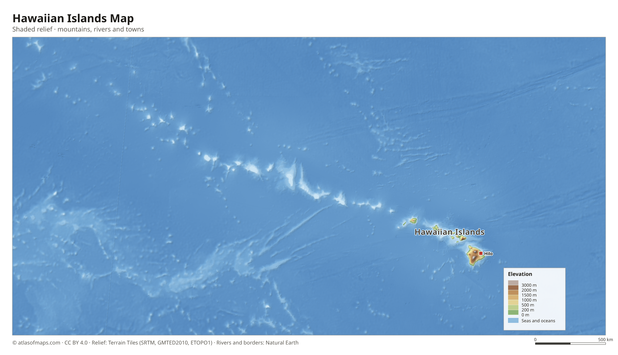 Hawaiian Islands Map