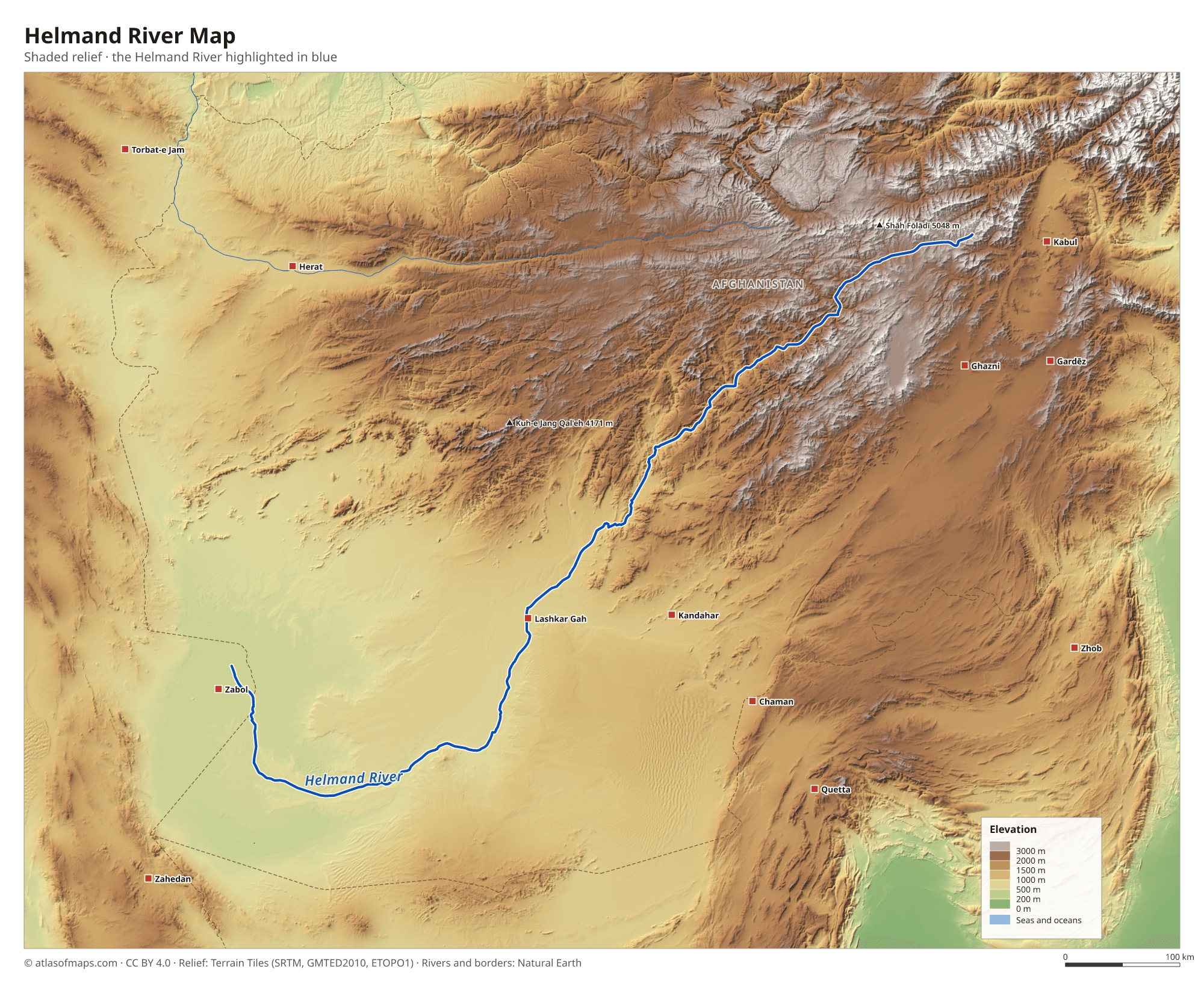 Helmand River Map