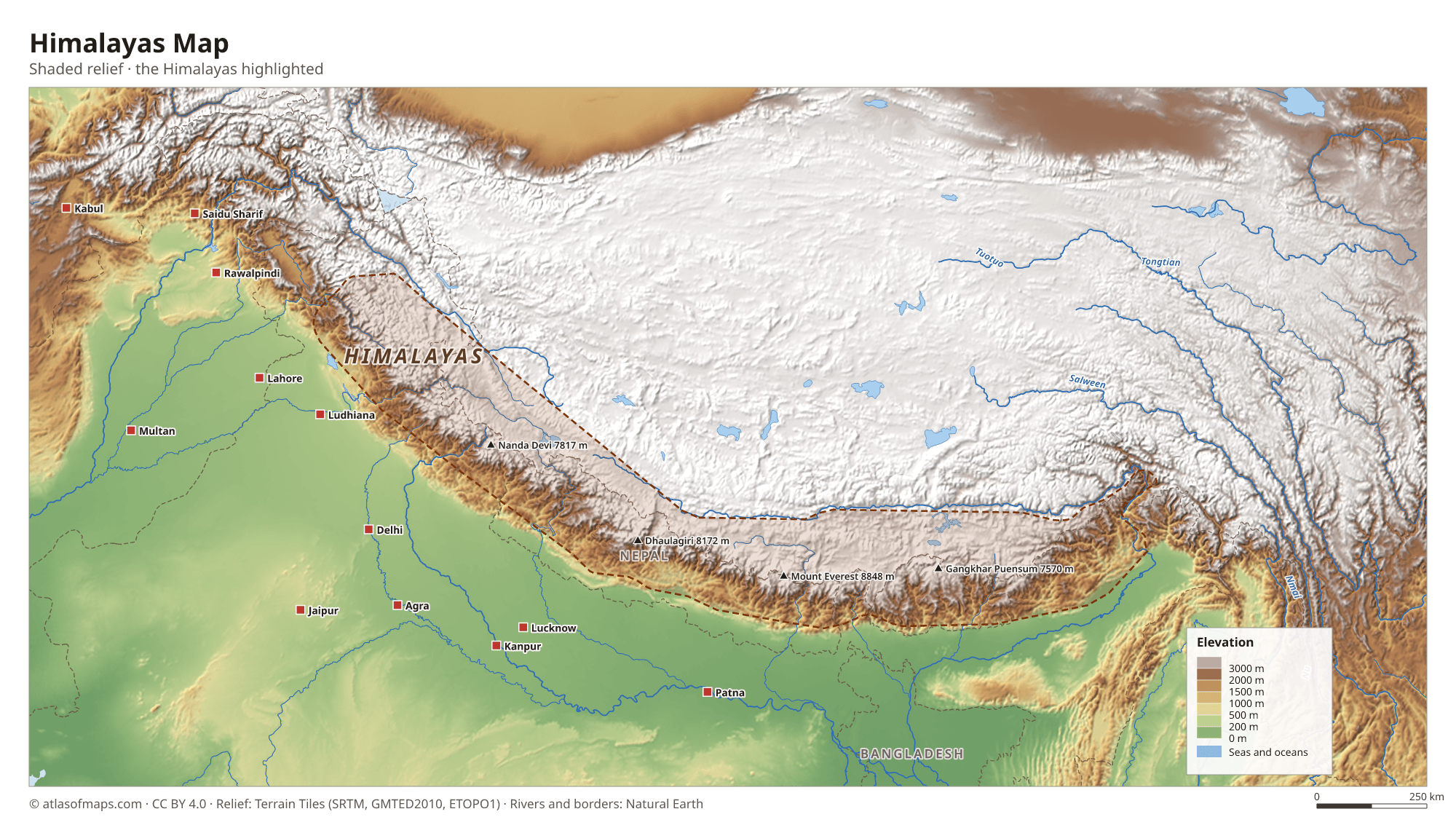 Himalayas Map