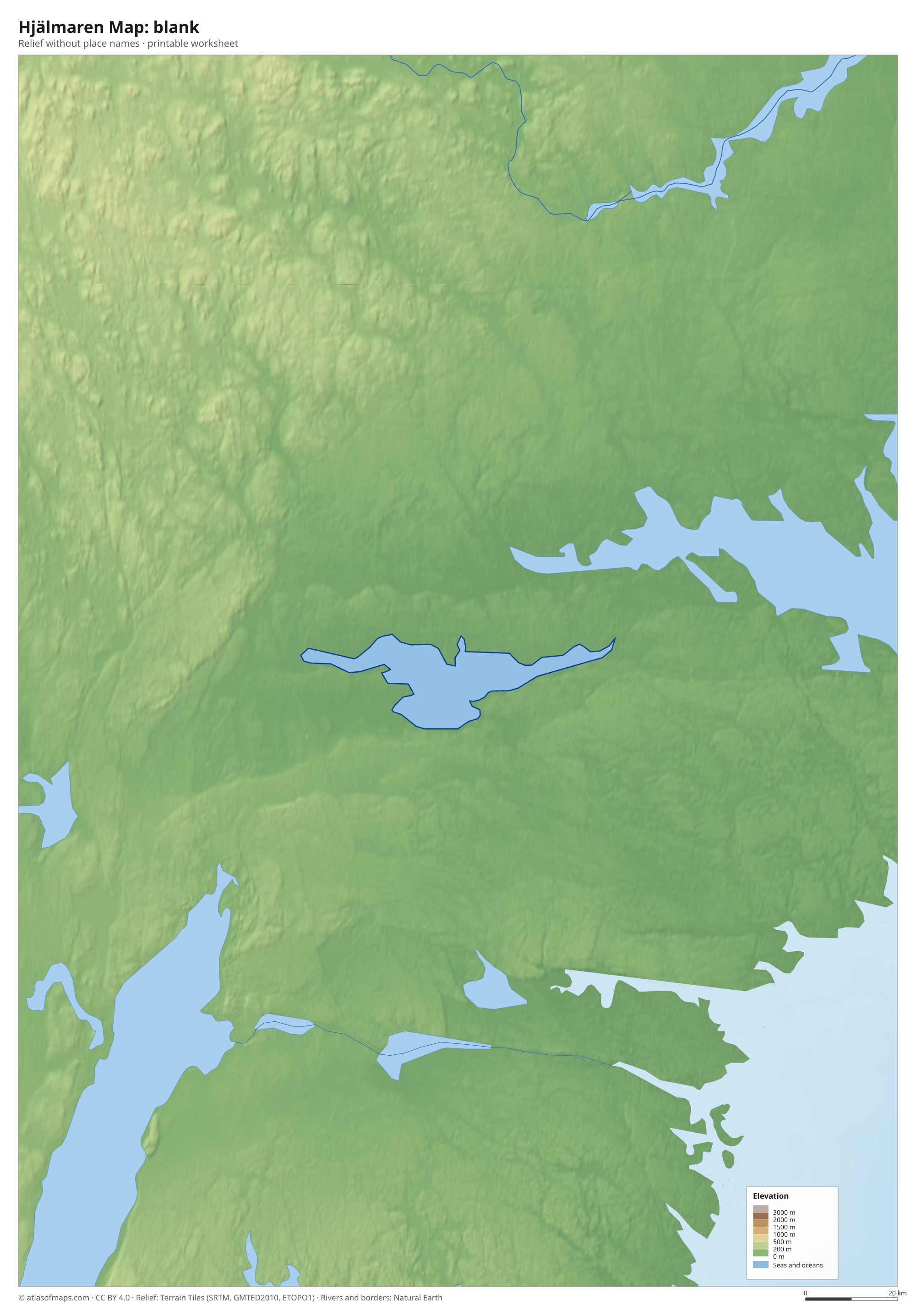 Hjälmaren Map without names