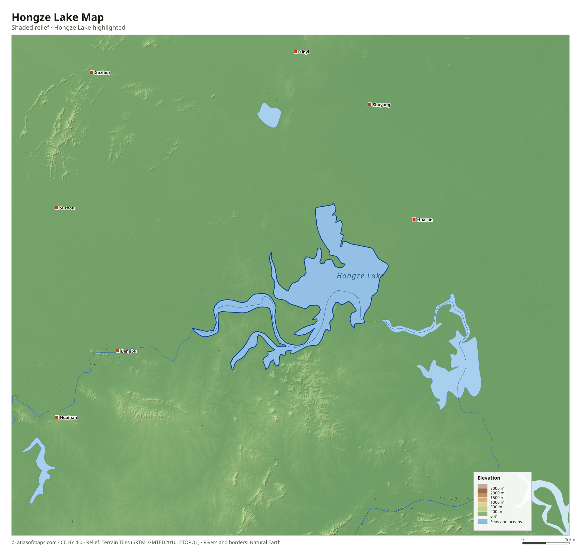 Hongze Lake Map