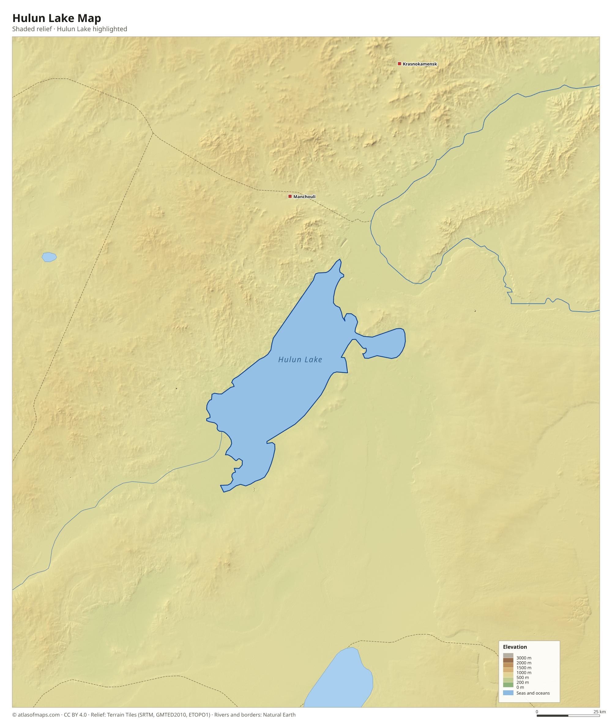 Hulun Lake Map