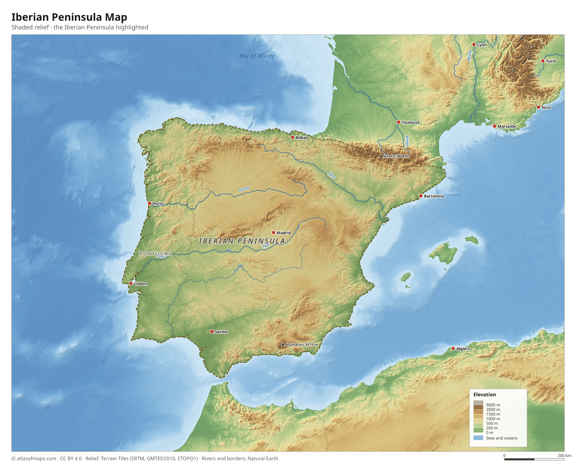 Iberian Peninsula Map