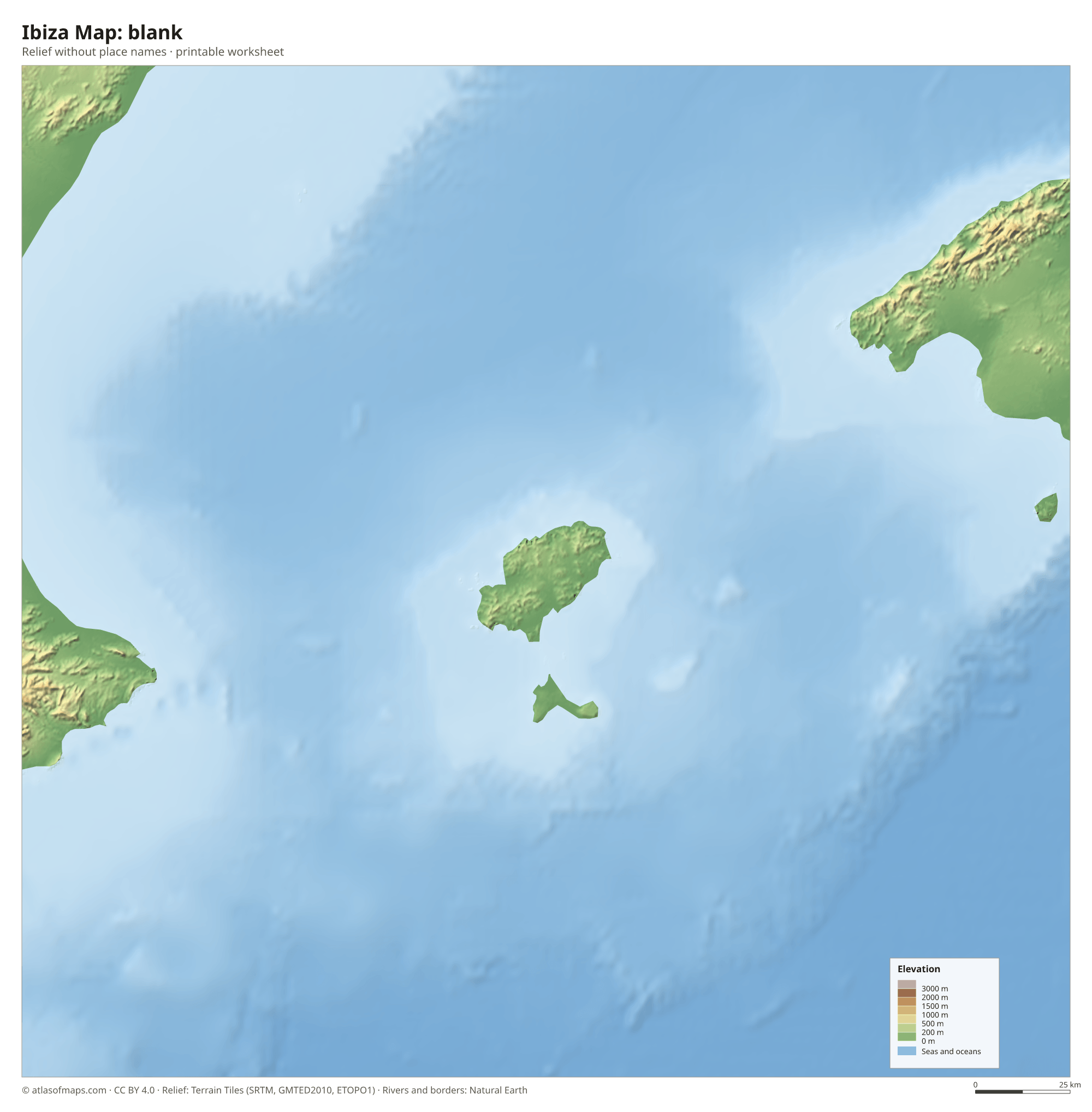 Ibiza Map without names