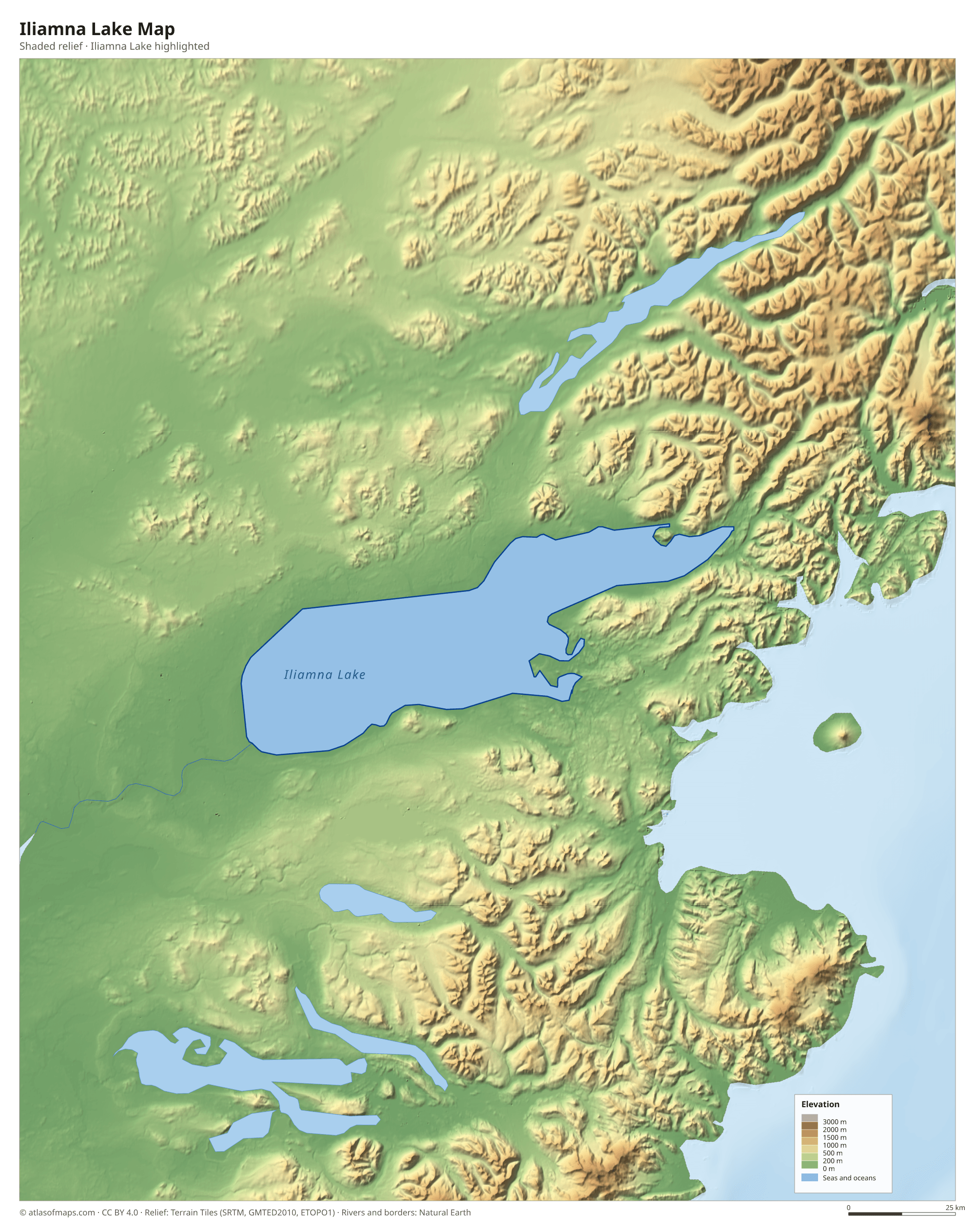 Iliamna Lake Map