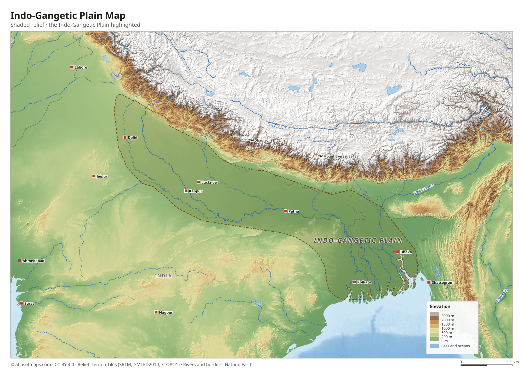Indo-Gangetic Plain Map