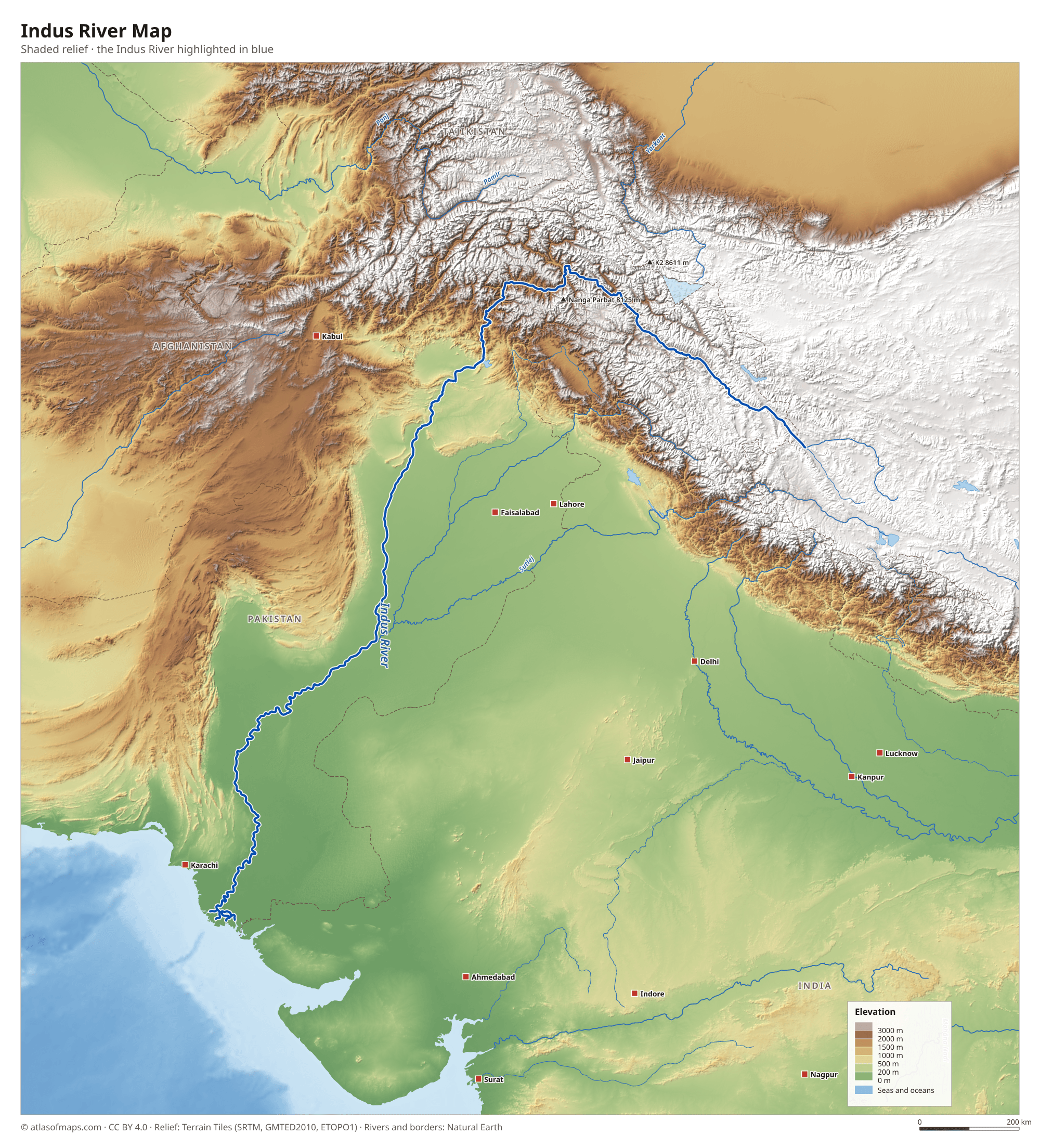 Indus River Map
