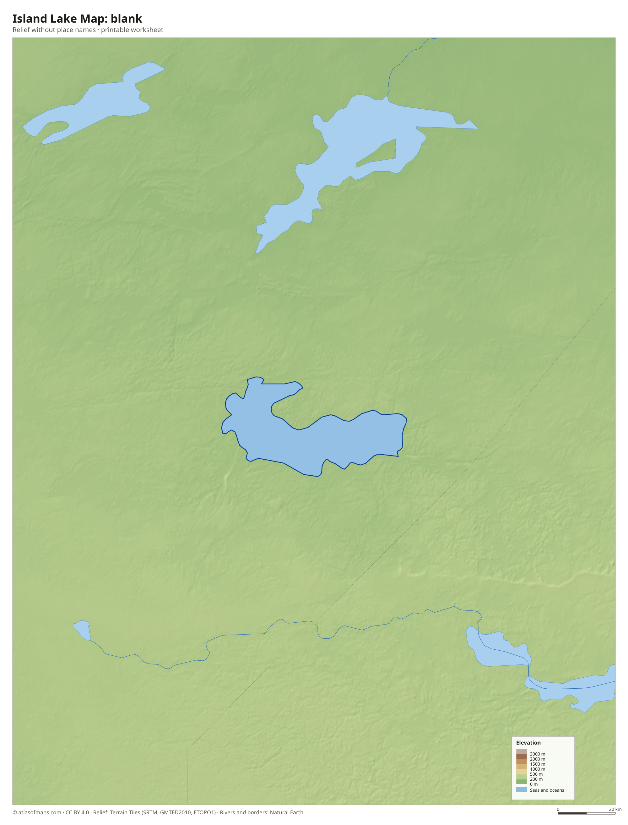 Island Lake Map without names