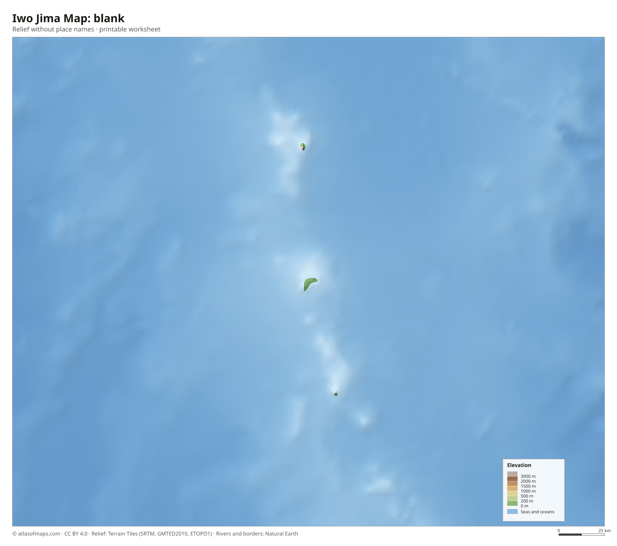 Iwo Jima Map without names