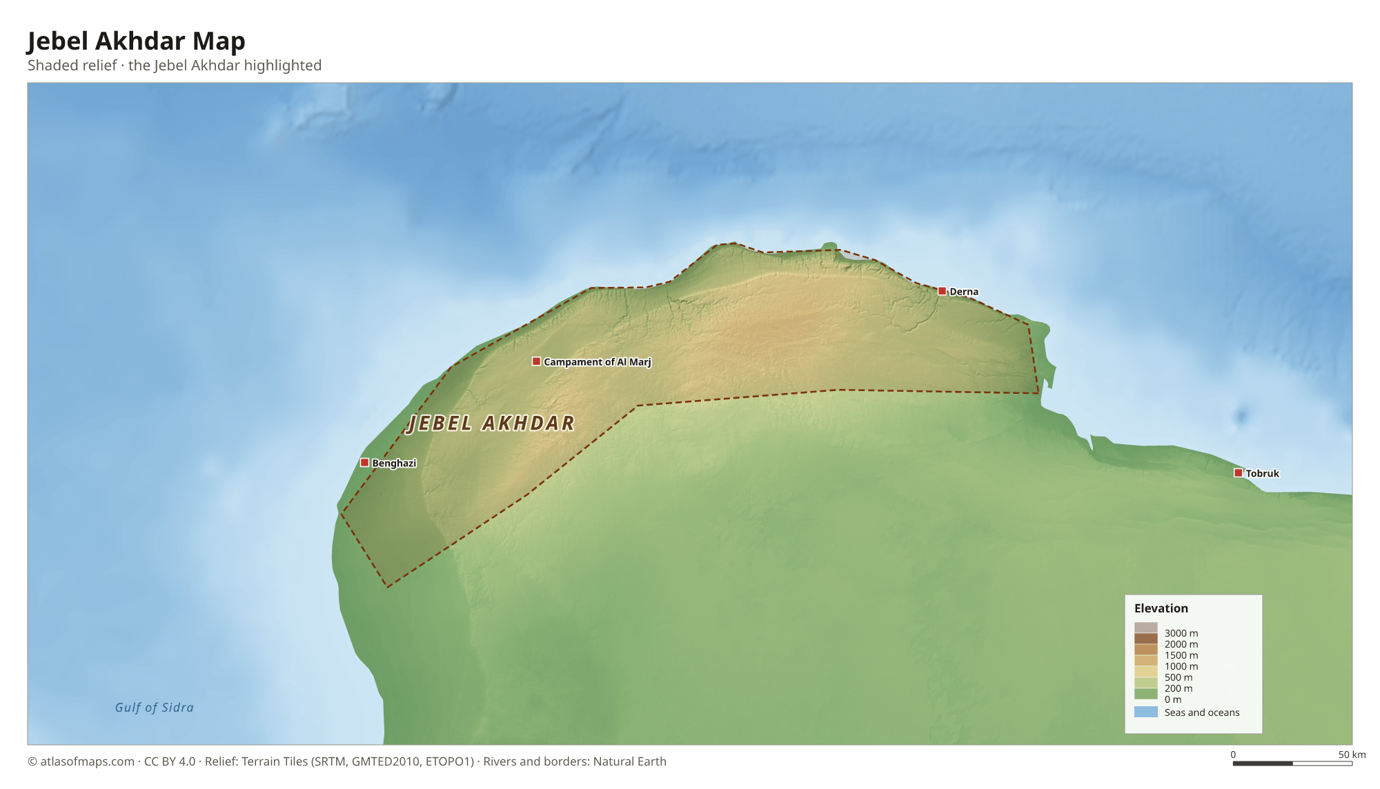 Jebel Akhdar Map
