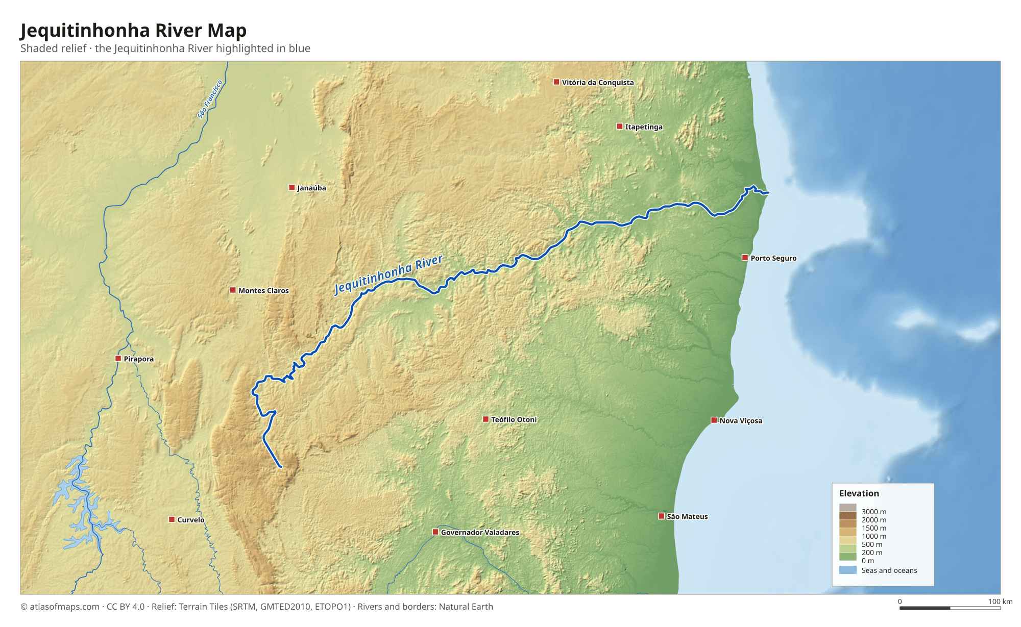 Jequitinhonha River Map