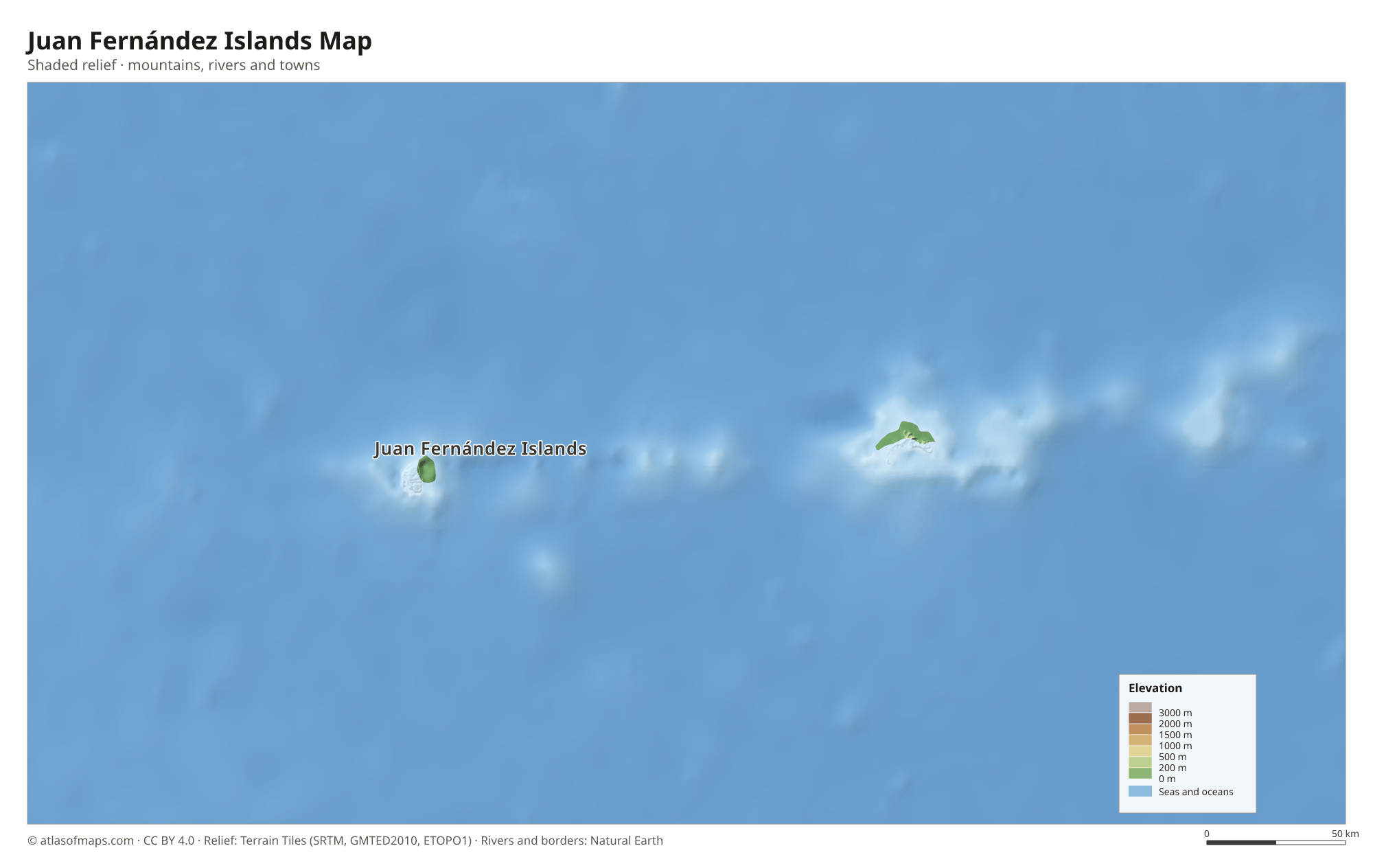 Juan Fernández Islands Map