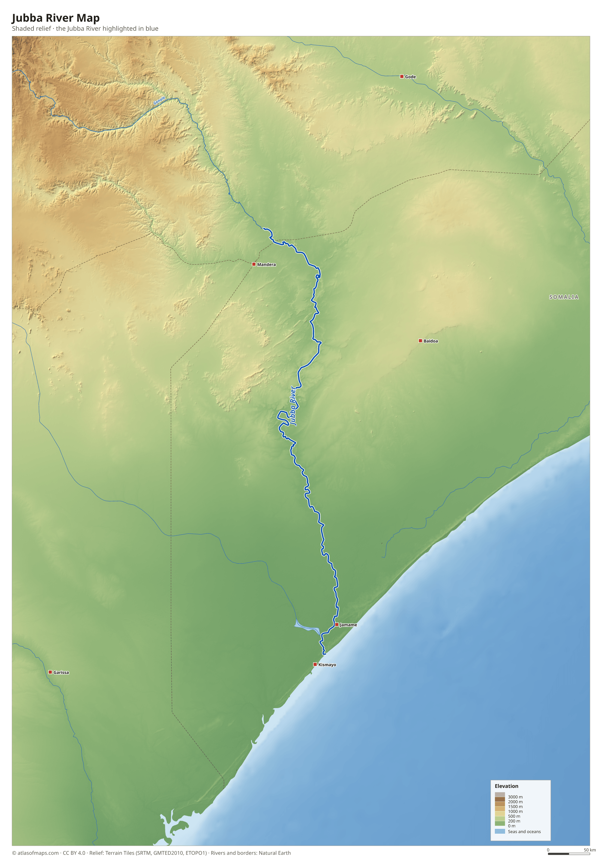 Jubba River Map