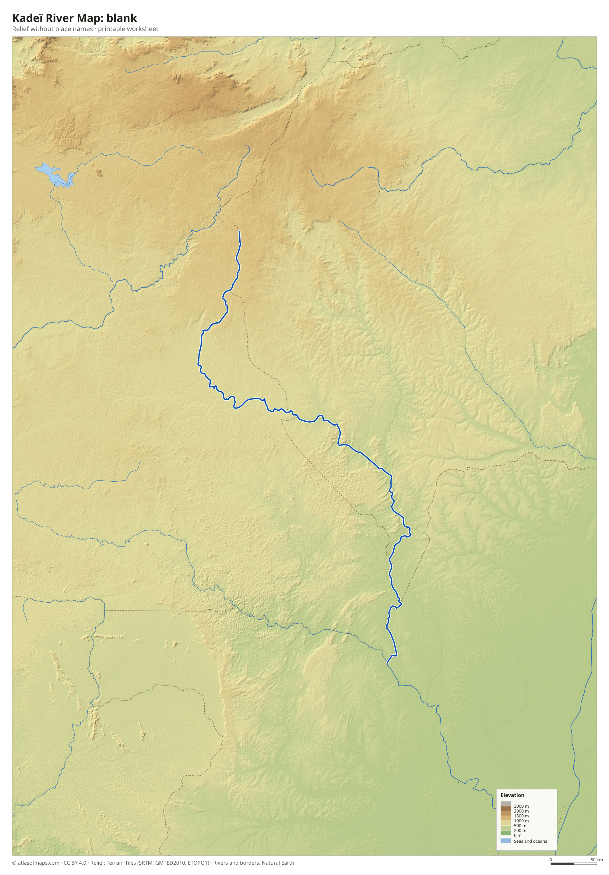 Kadeï River Map without names