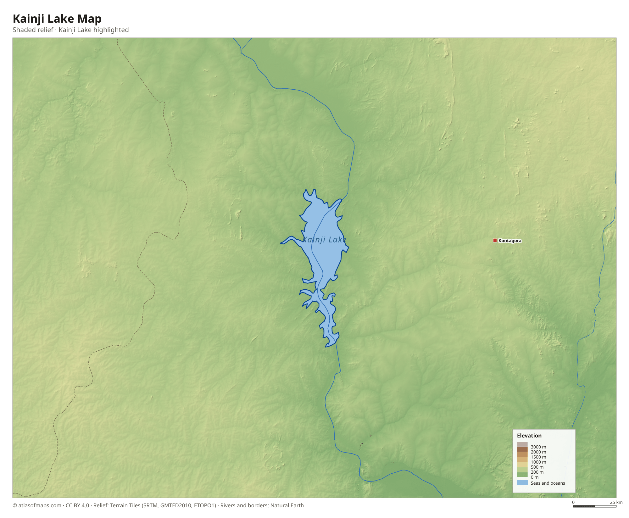 Kainji Lake Map