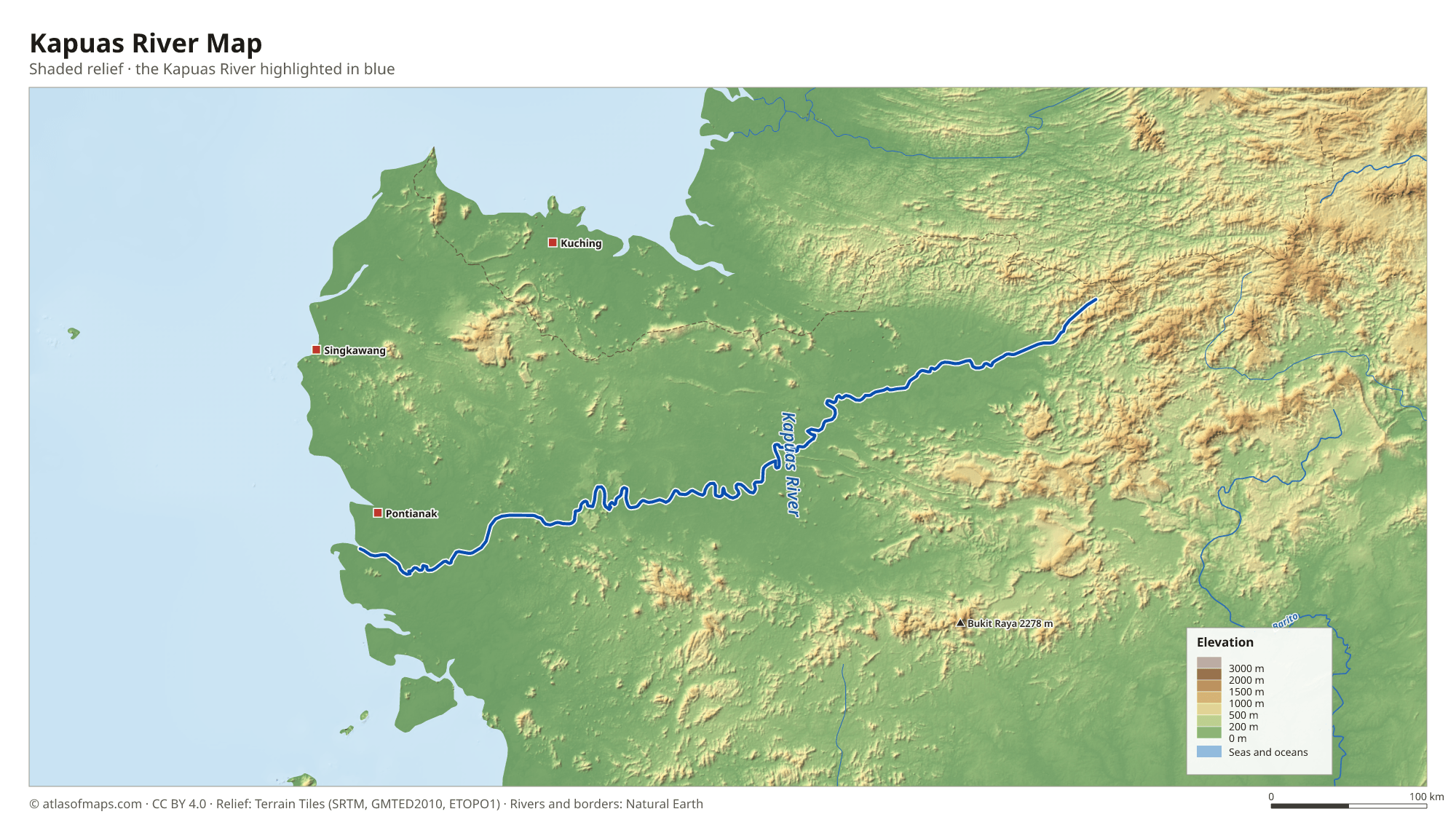 Kapuas River Map