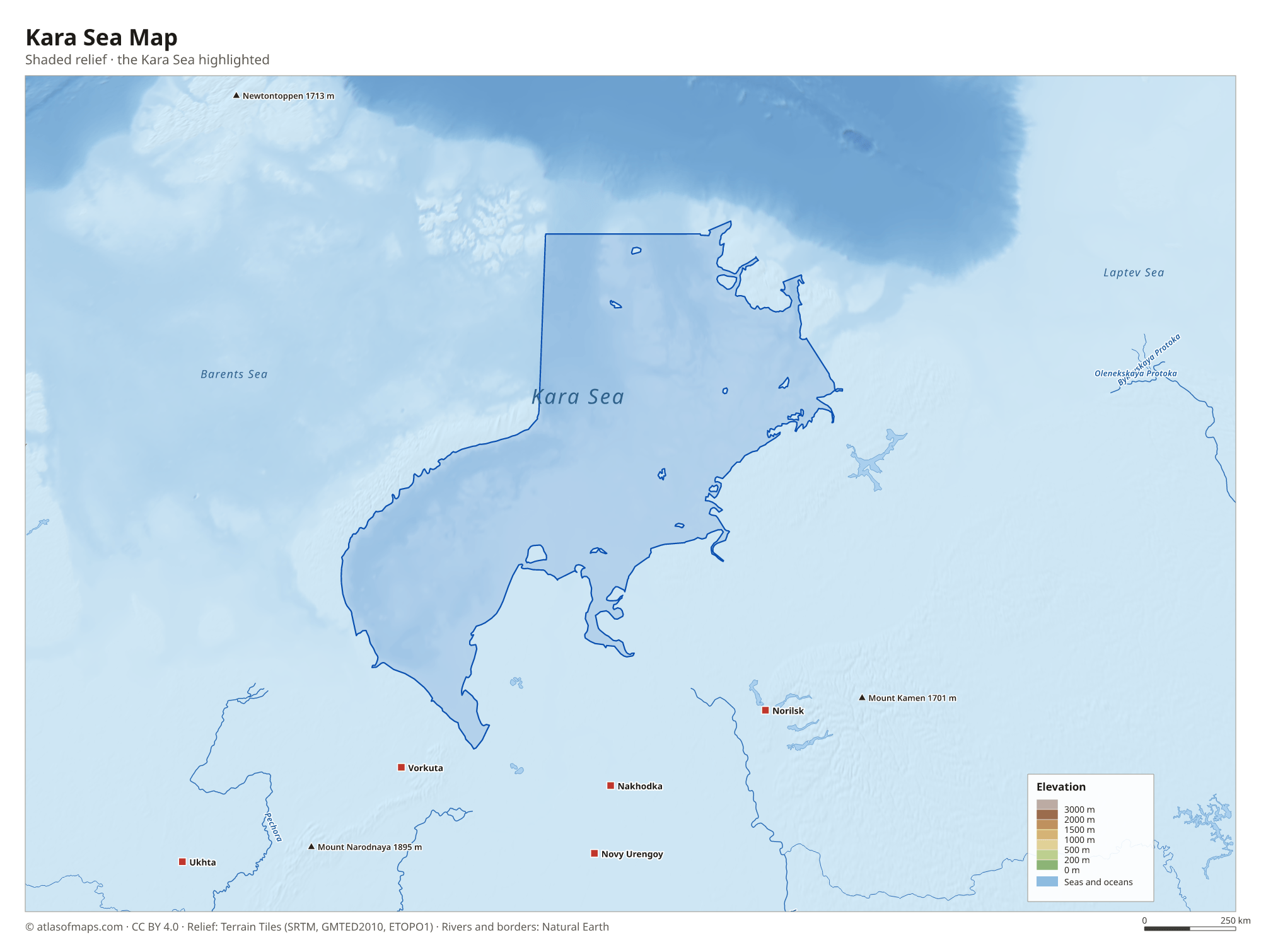 Kara Sea Map