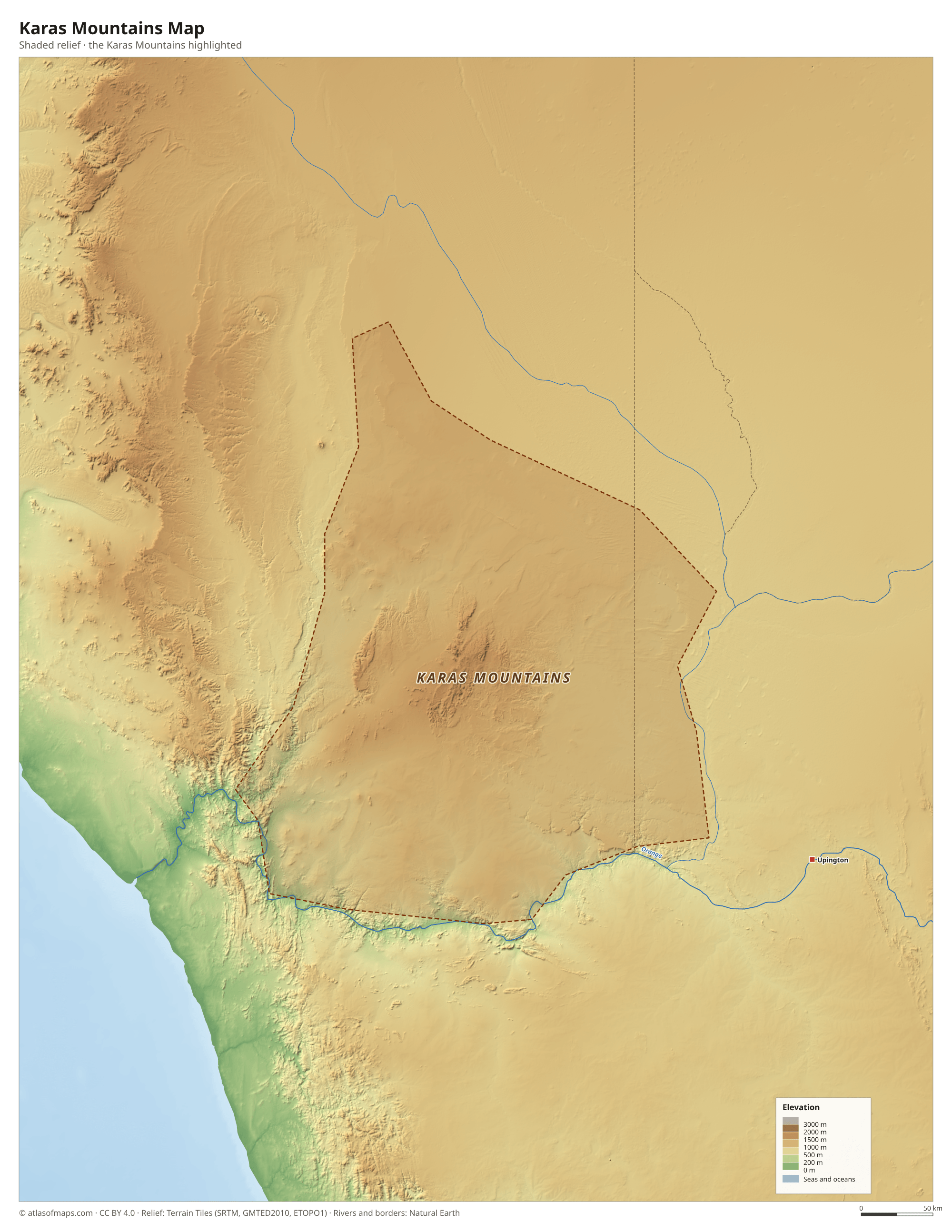 Karas Mountains Map