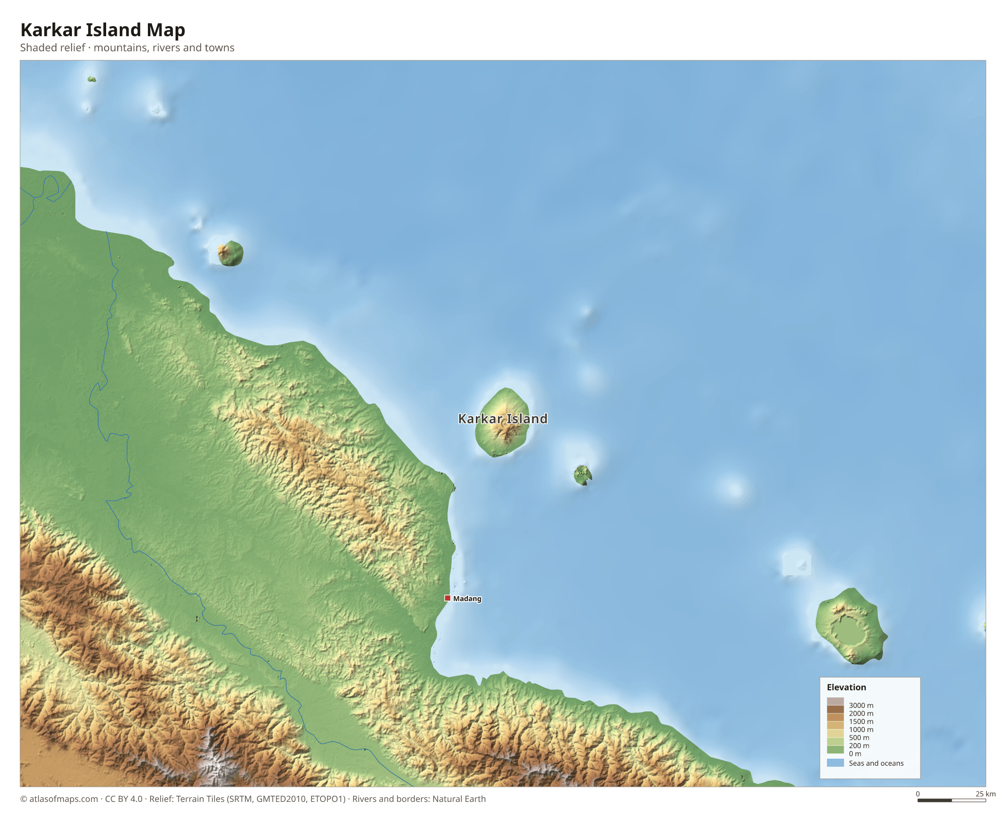 Karkar Island Map