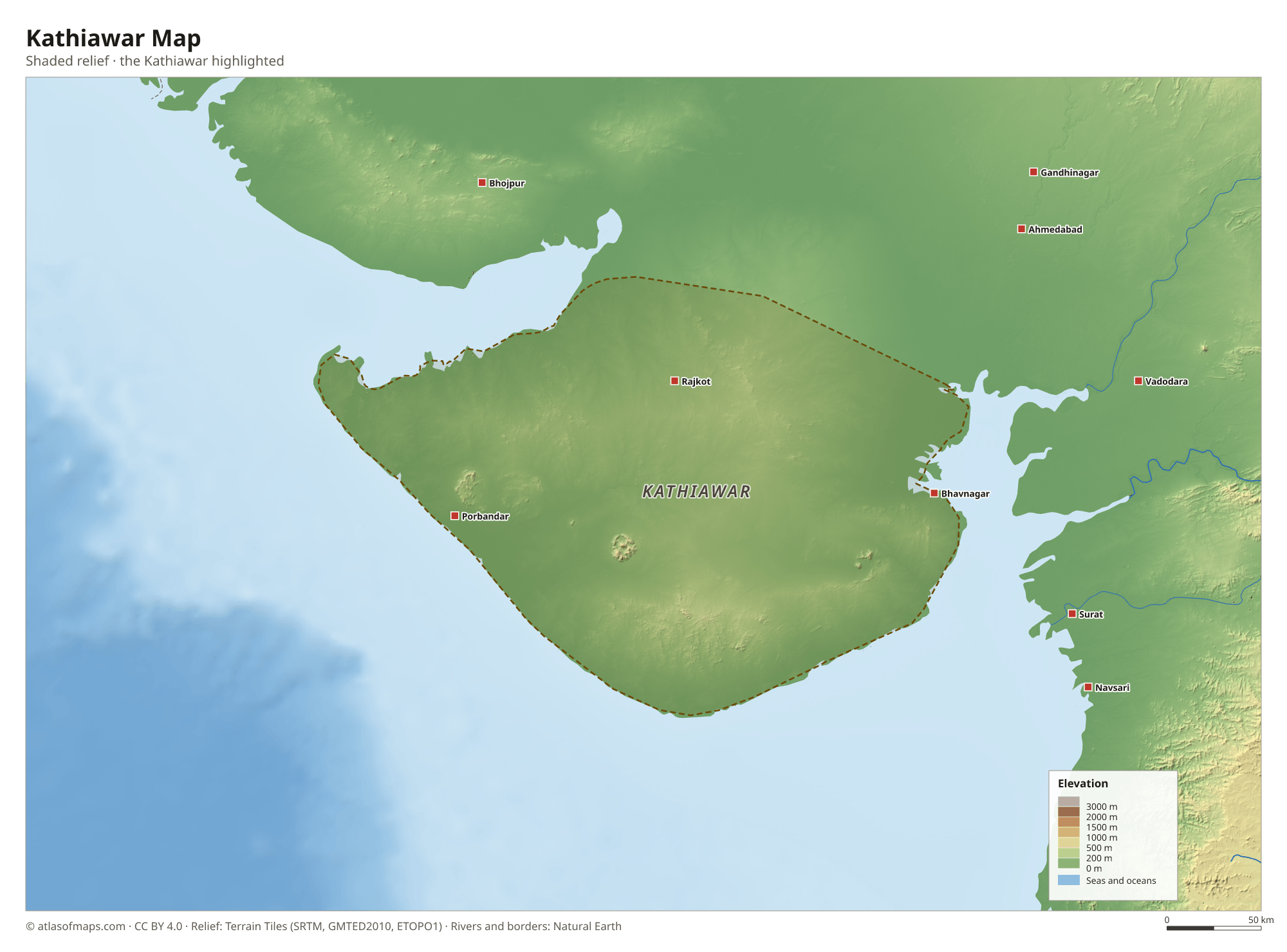 Kathiawar Map