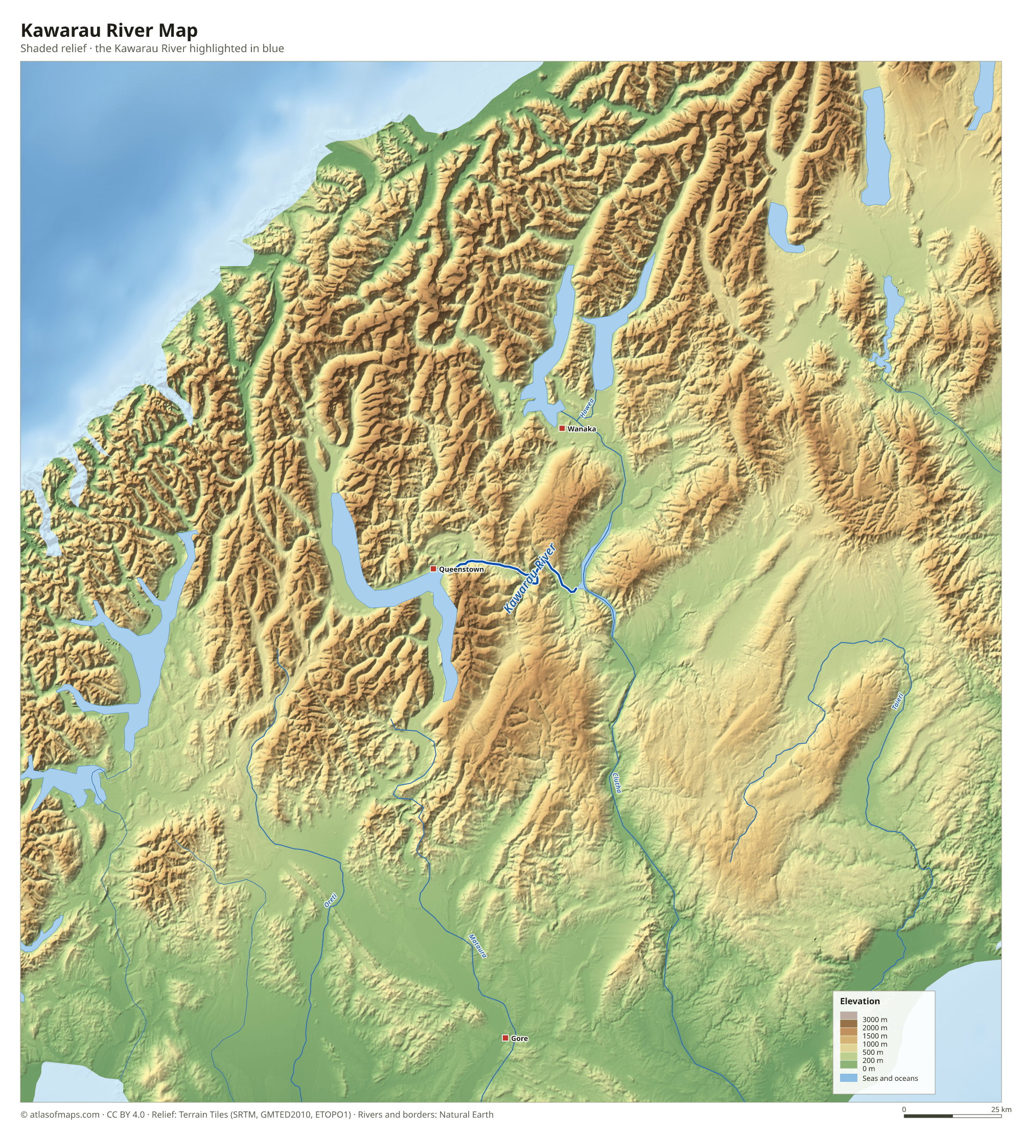 Kawarau River Map