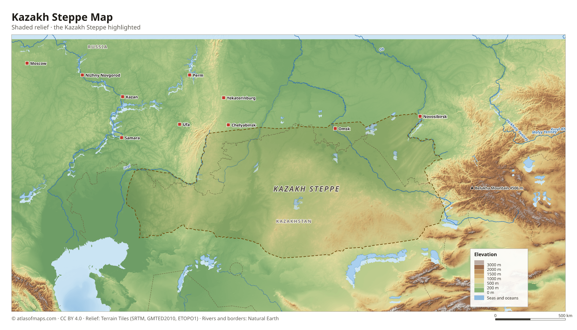 Kazakh Steppe Map