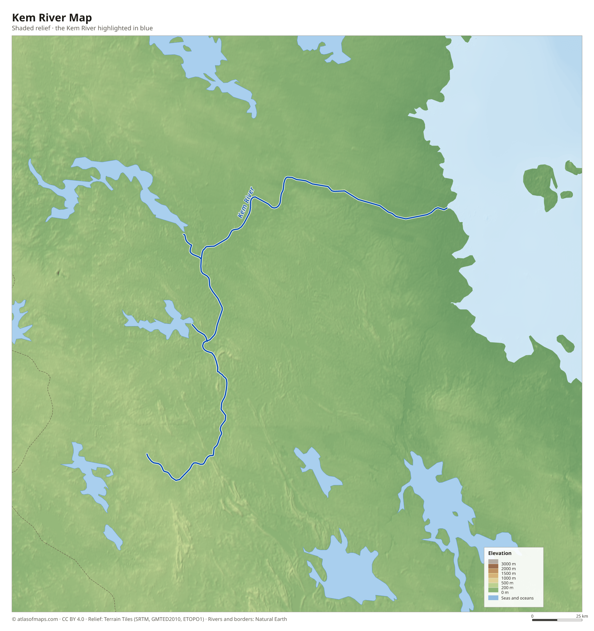 Kem River Map
