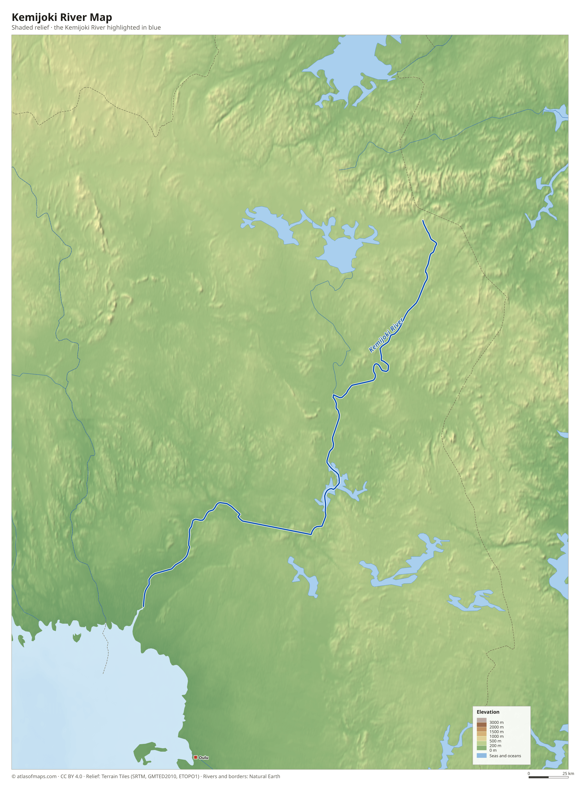 Kemijoki River Map