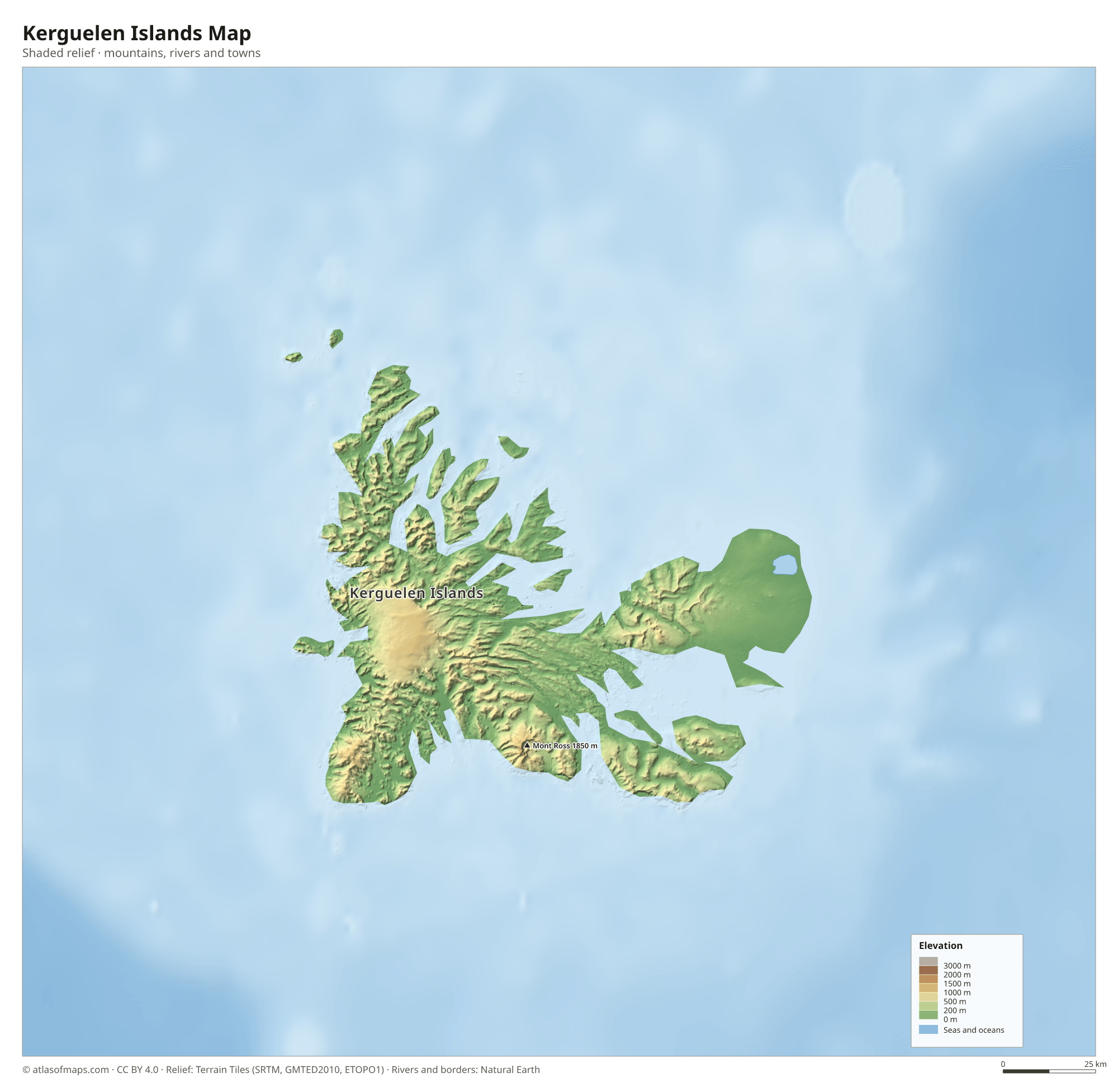 Kerguelen Islands Map