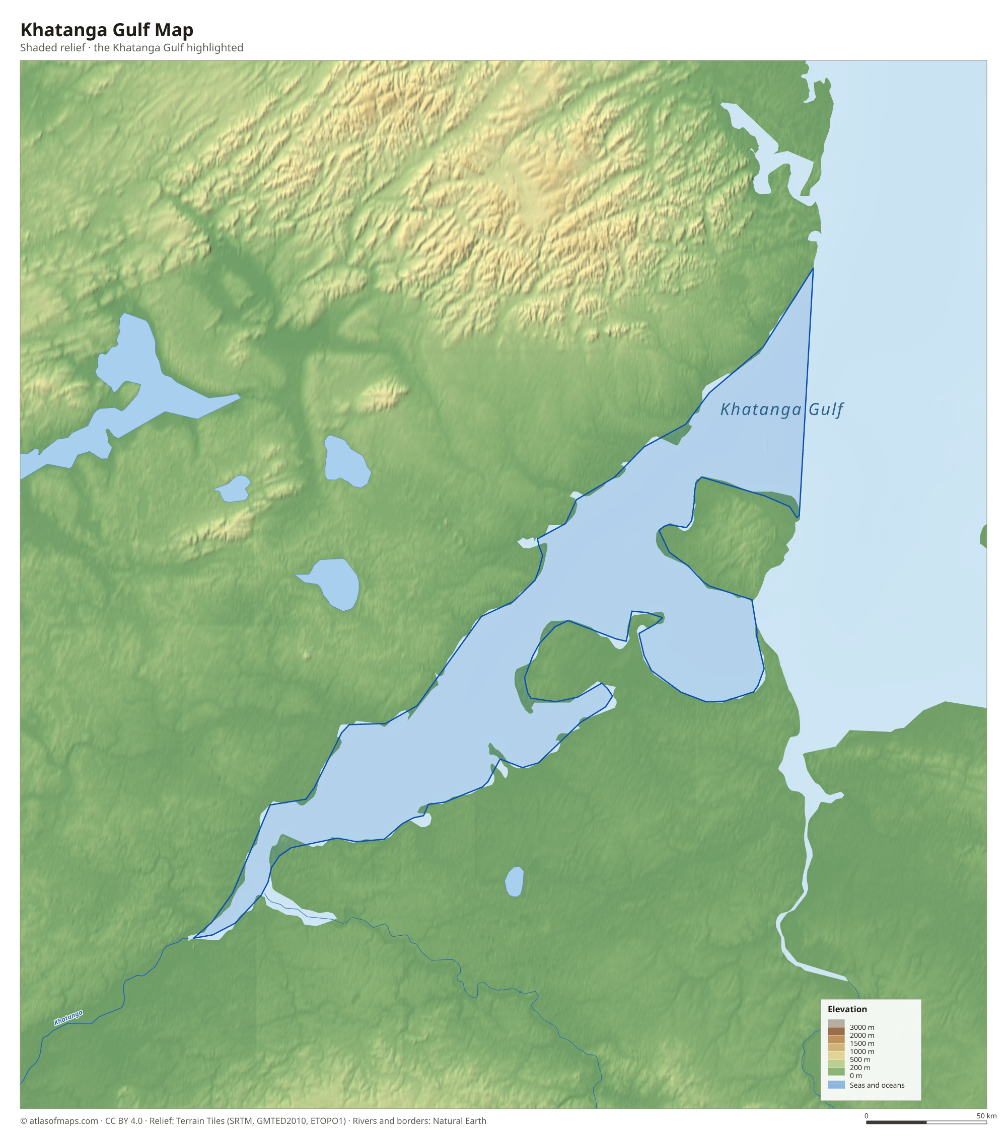 Khatanga Gulf Map