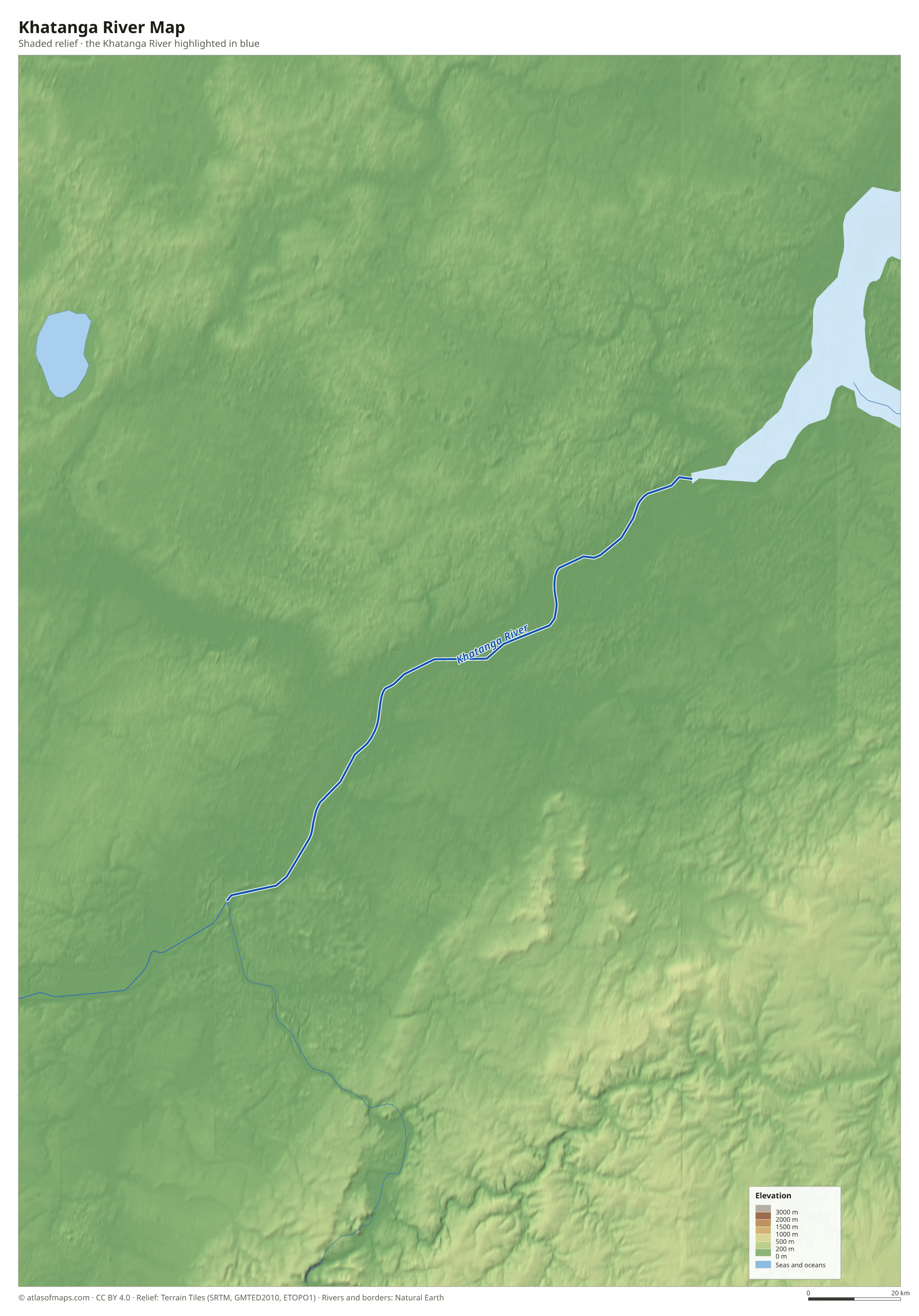 Khatanga River Map