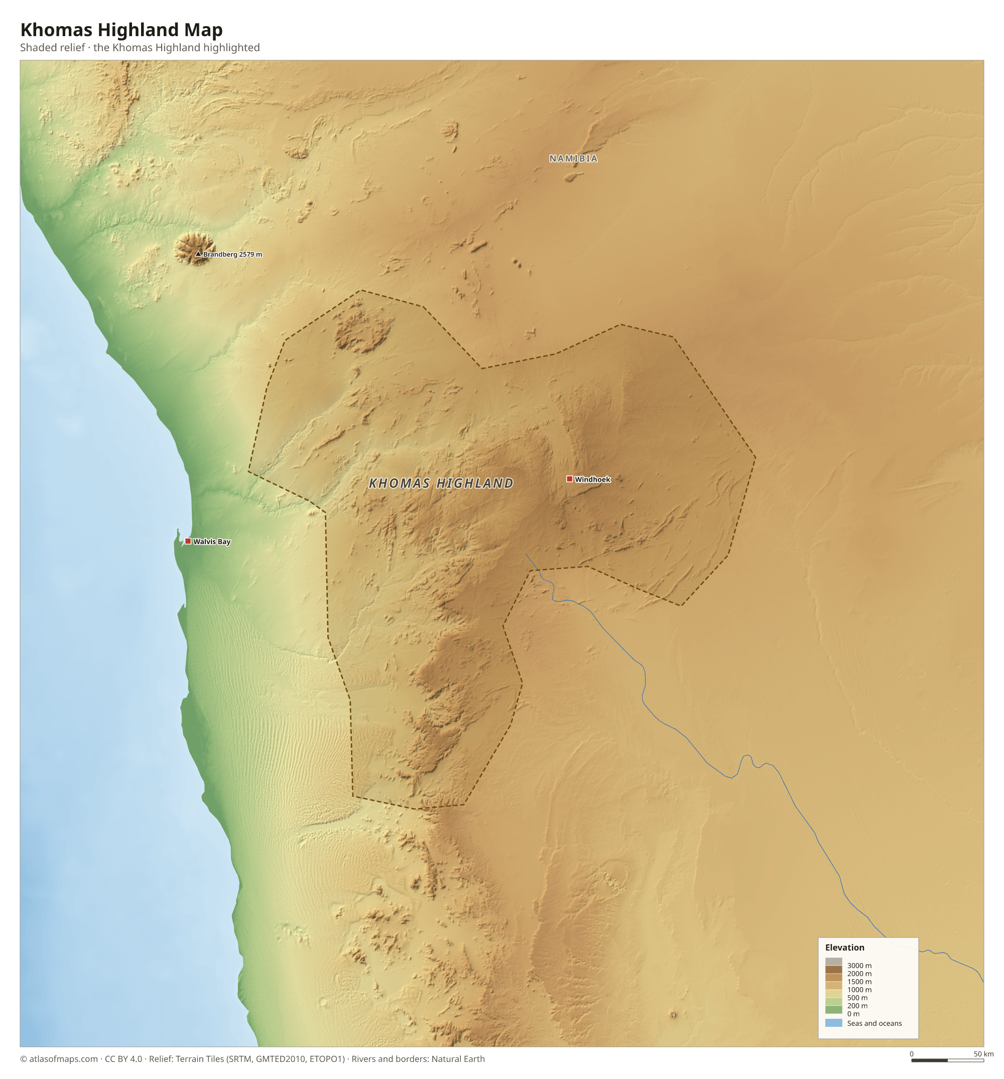 Khomas Highland Map