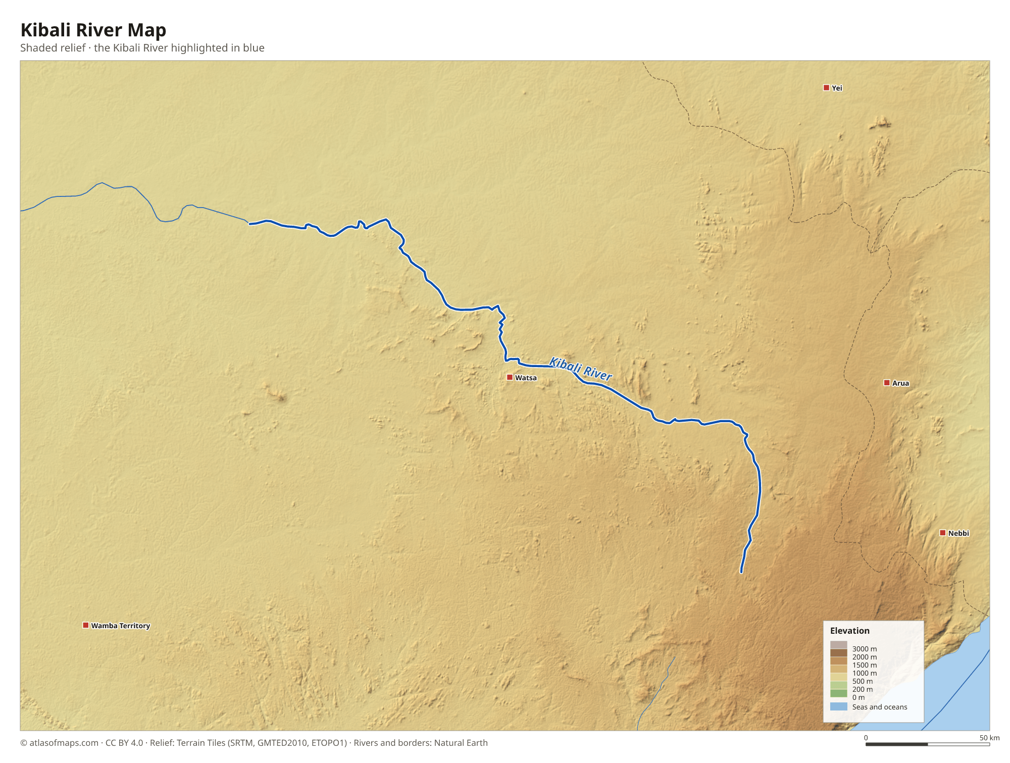 Kibali River Map