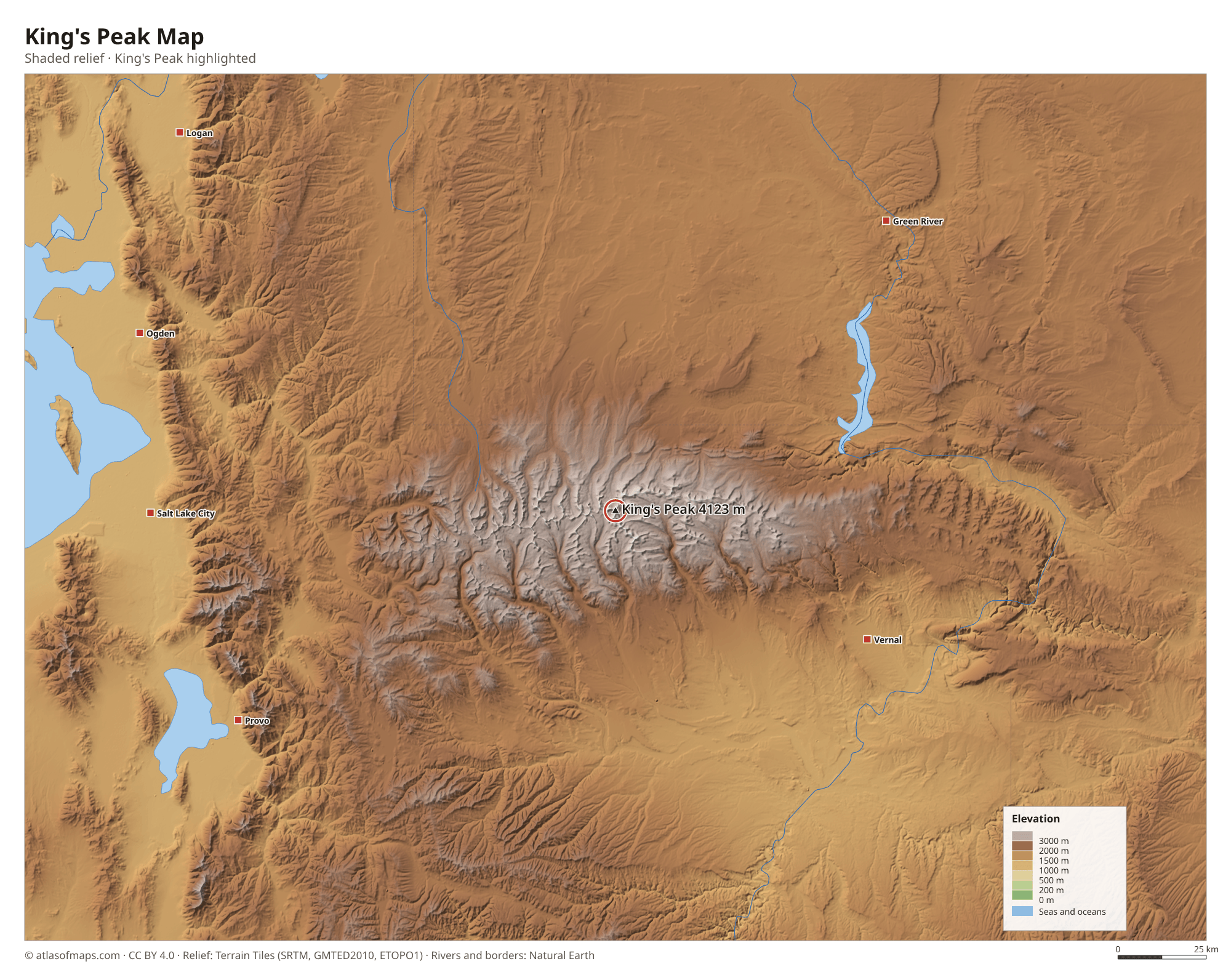 King's Peak Map