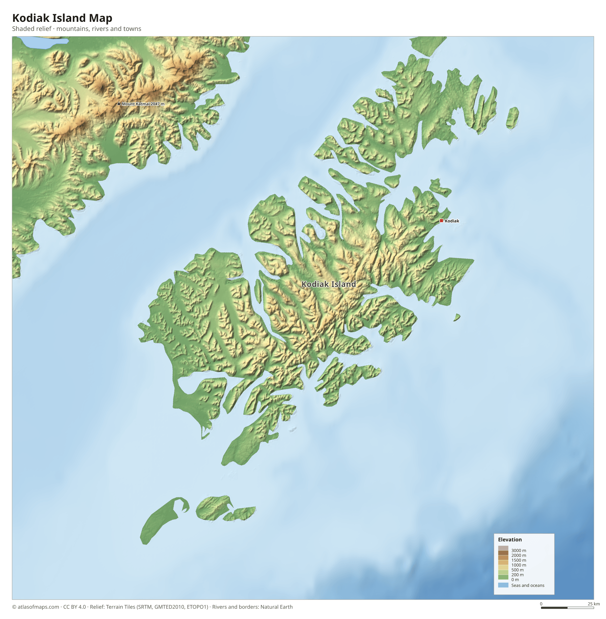 Kodiak Island Map