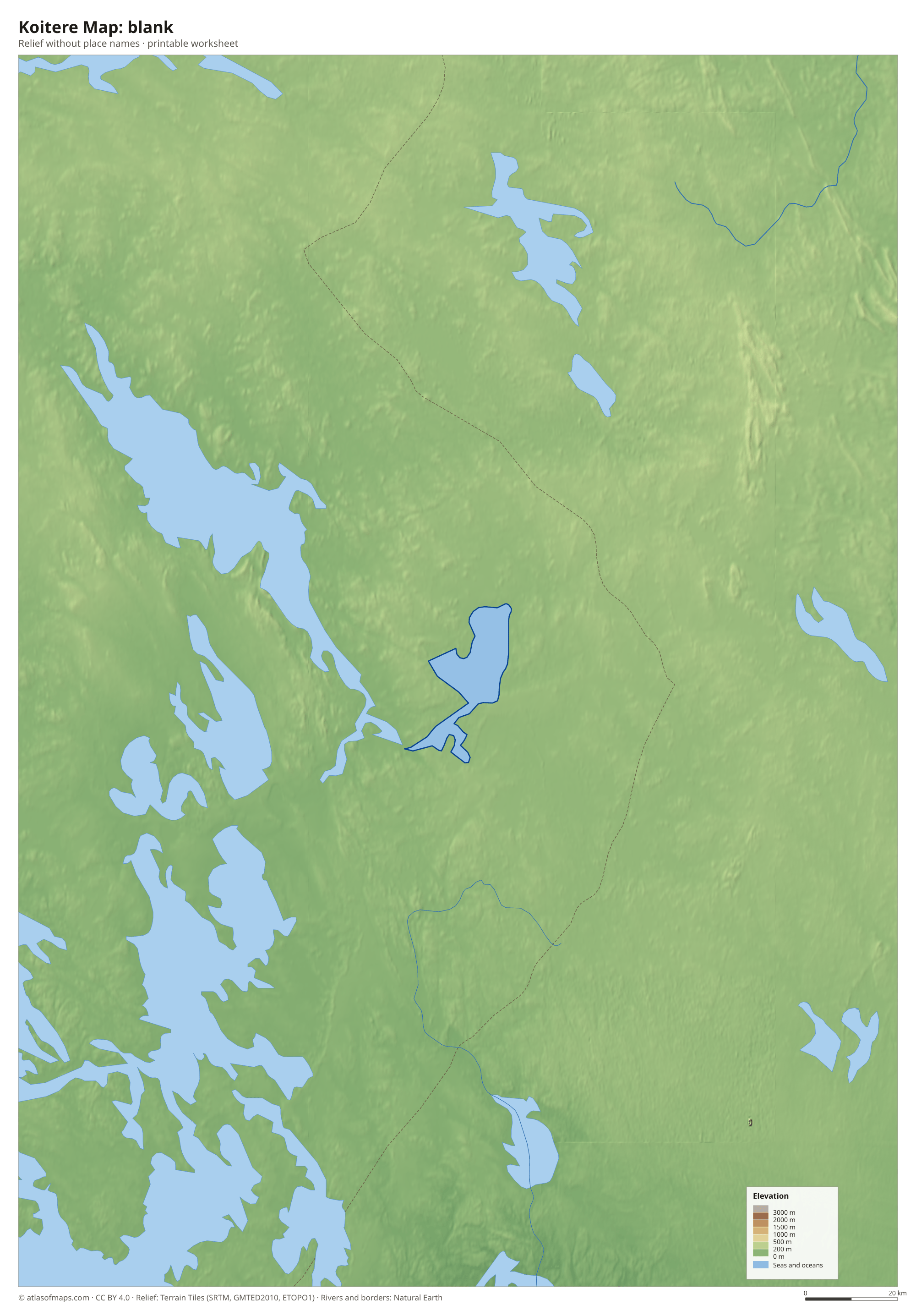 Koitere Map without names