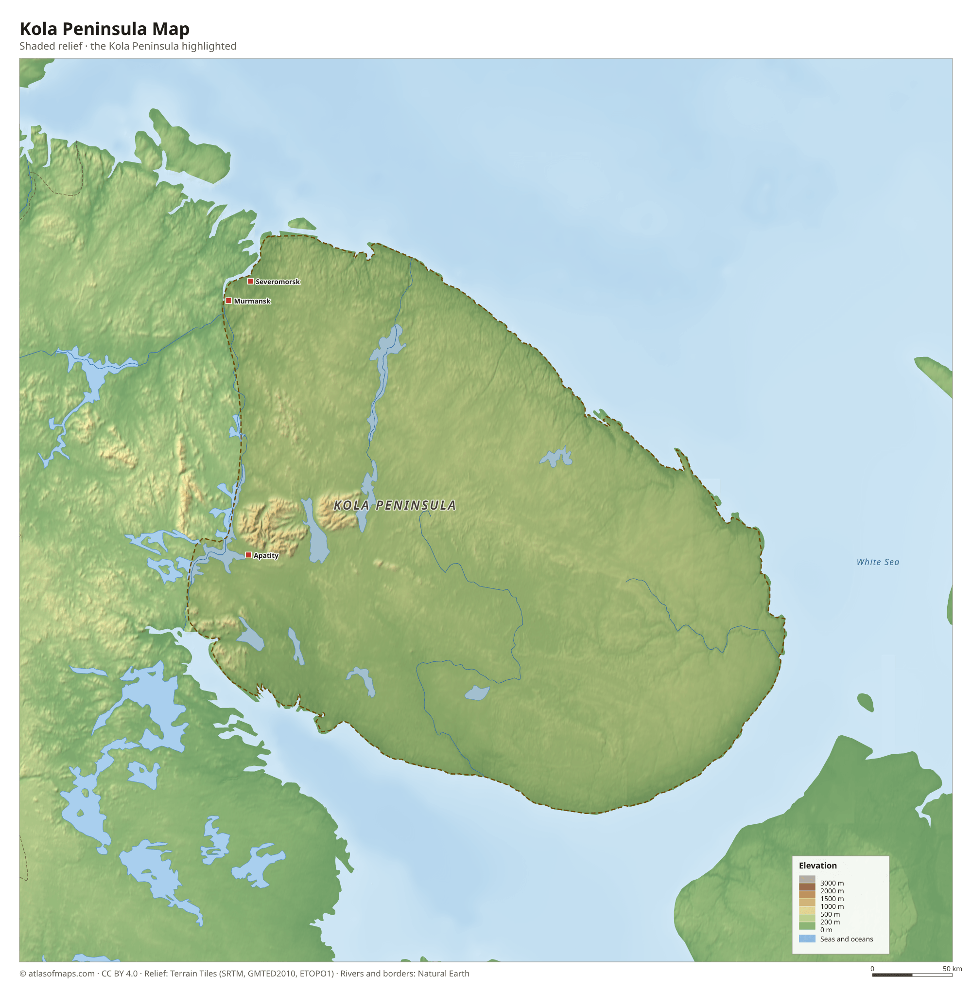 Kola Peninsula Map