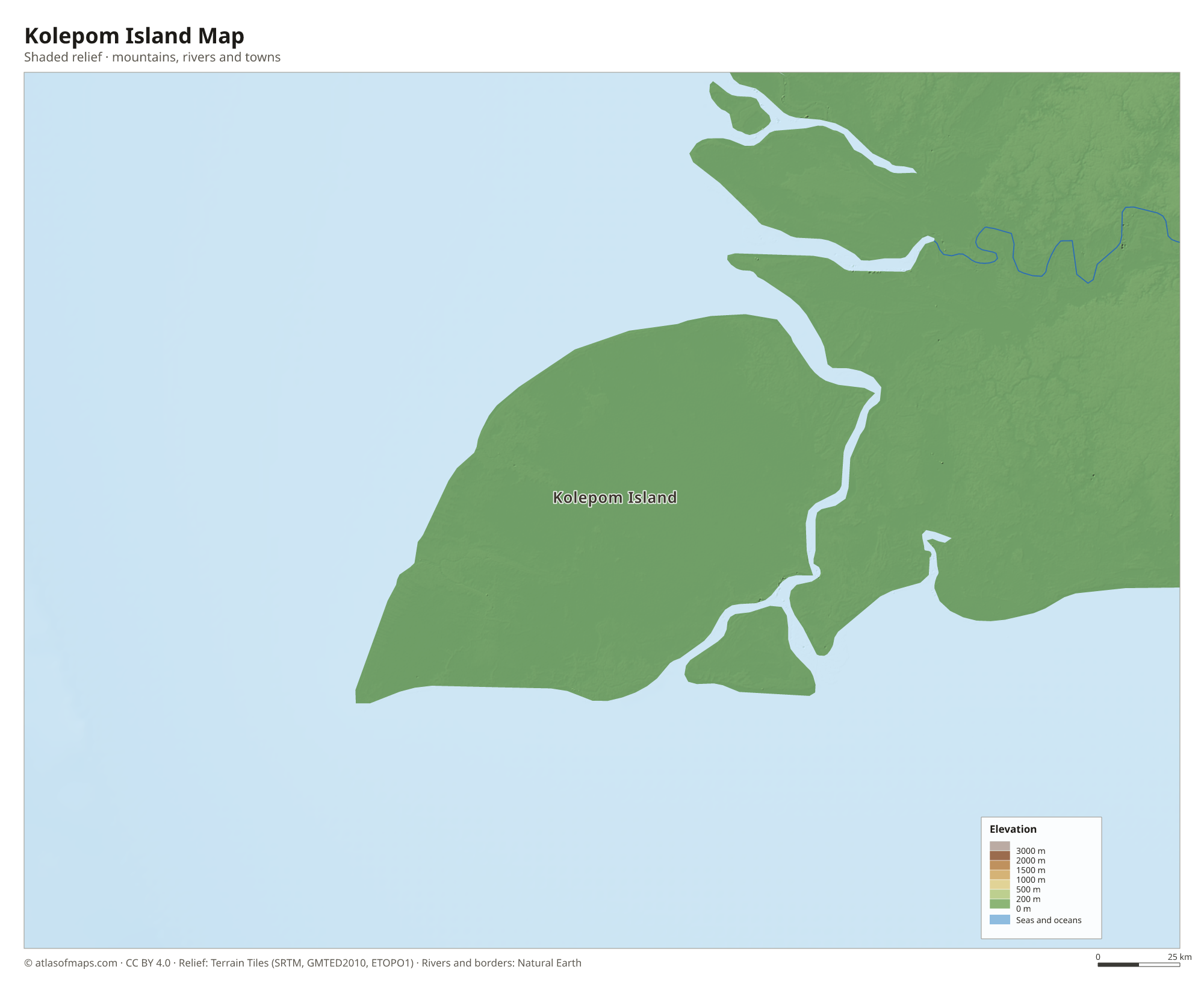 Kolepom Island Map