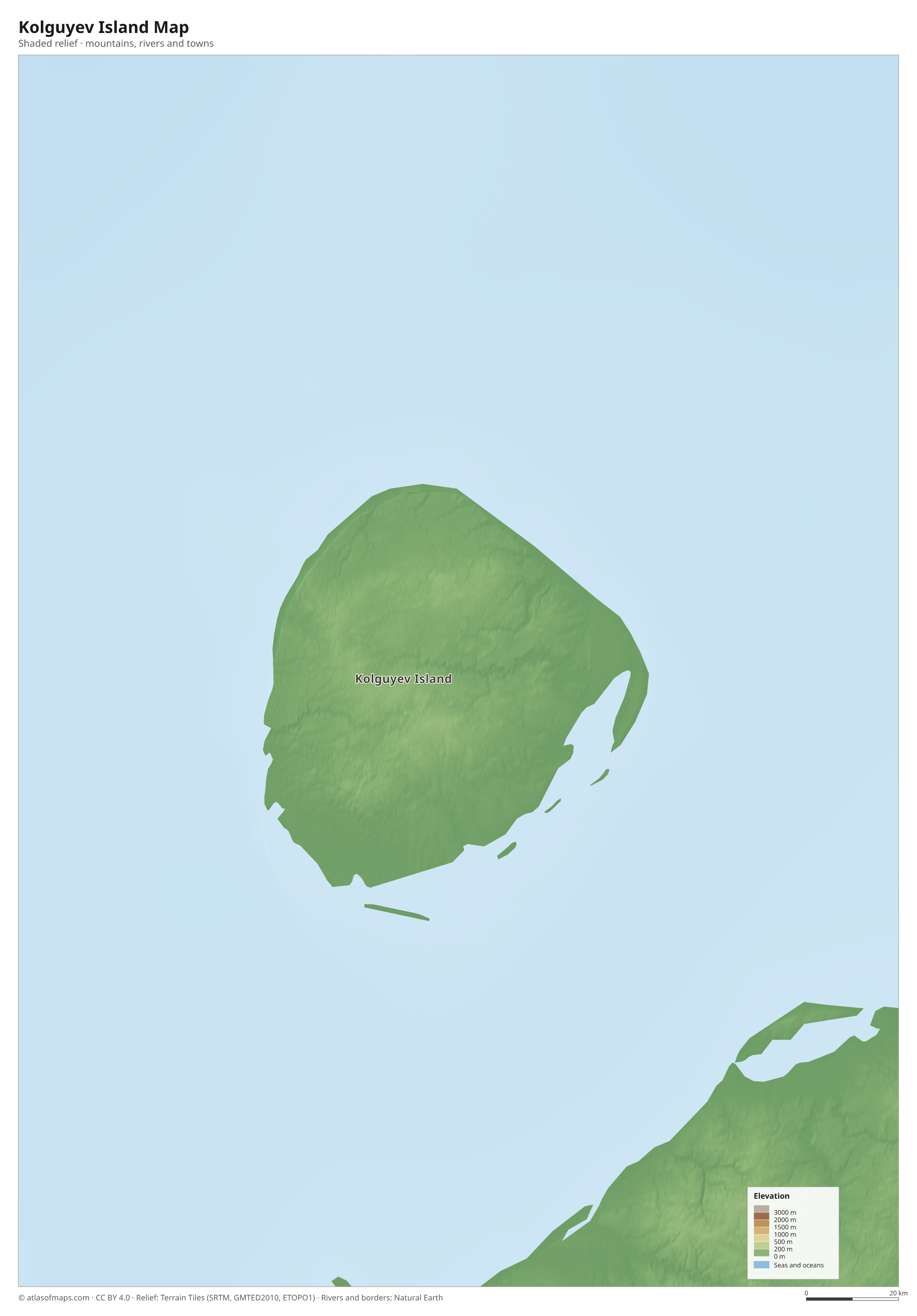 Kolguyev Island Map