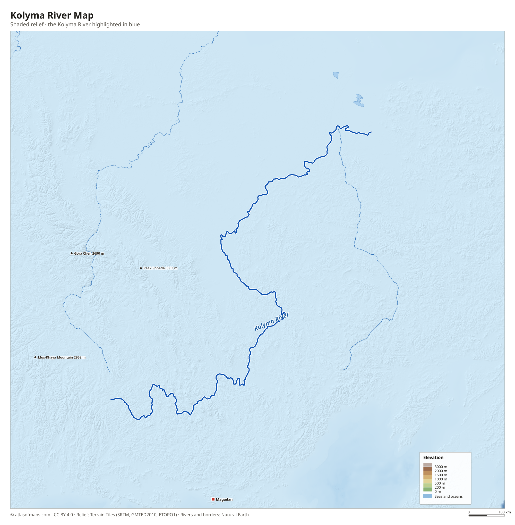 Kolyma River Map