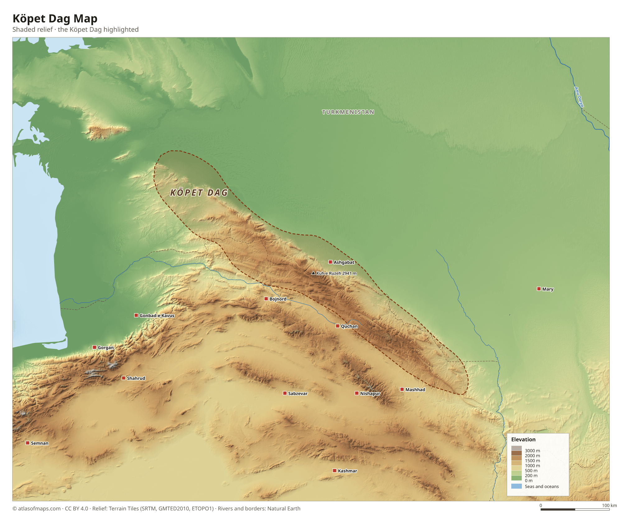 Köpet Dag Map