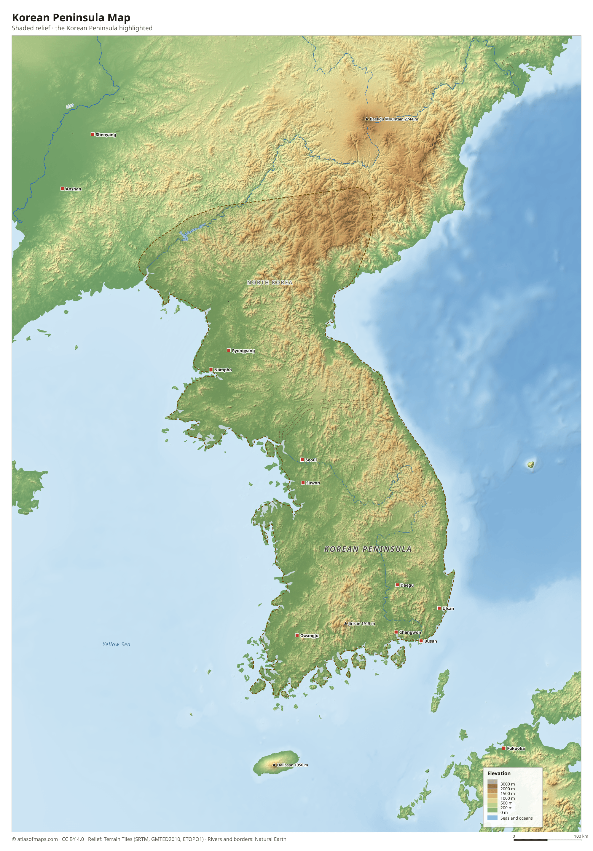 Korean Peninsula Map