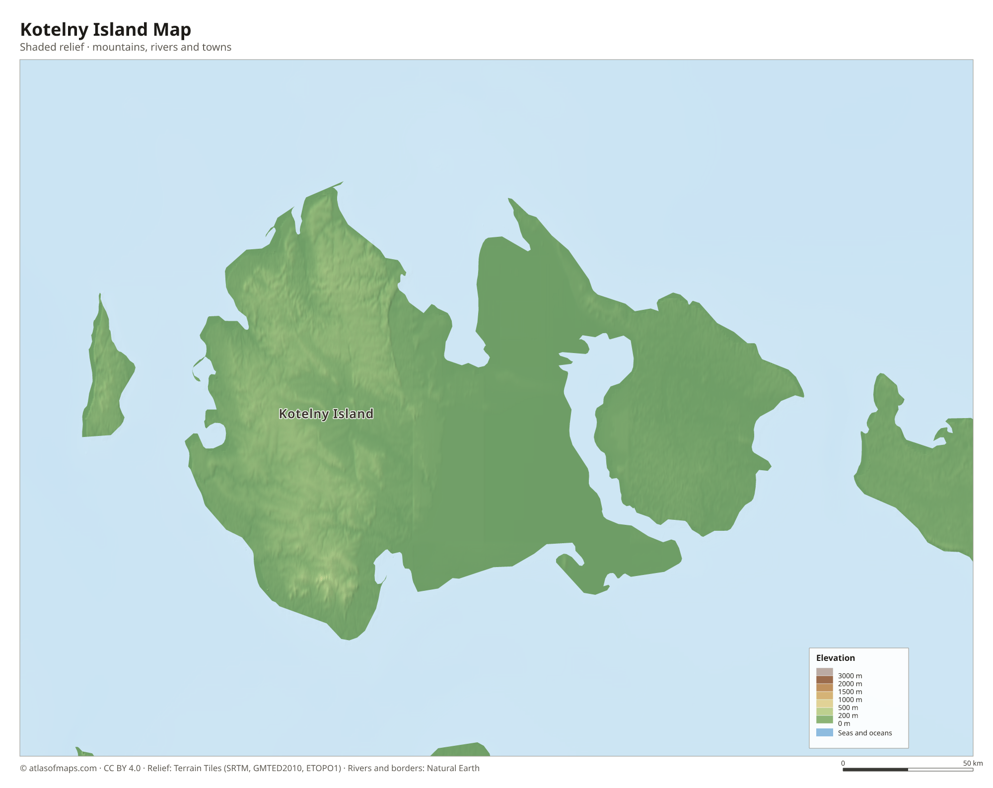 Kotelny Island Map