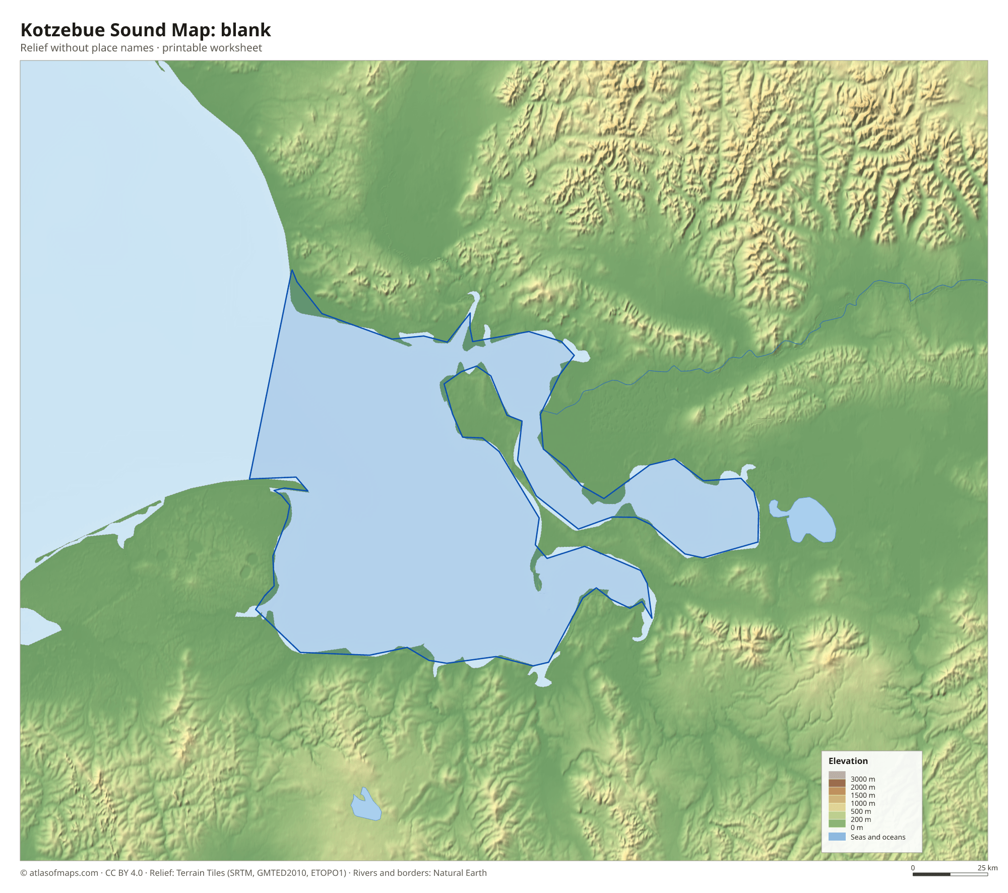Kotzebue Sound Map without names