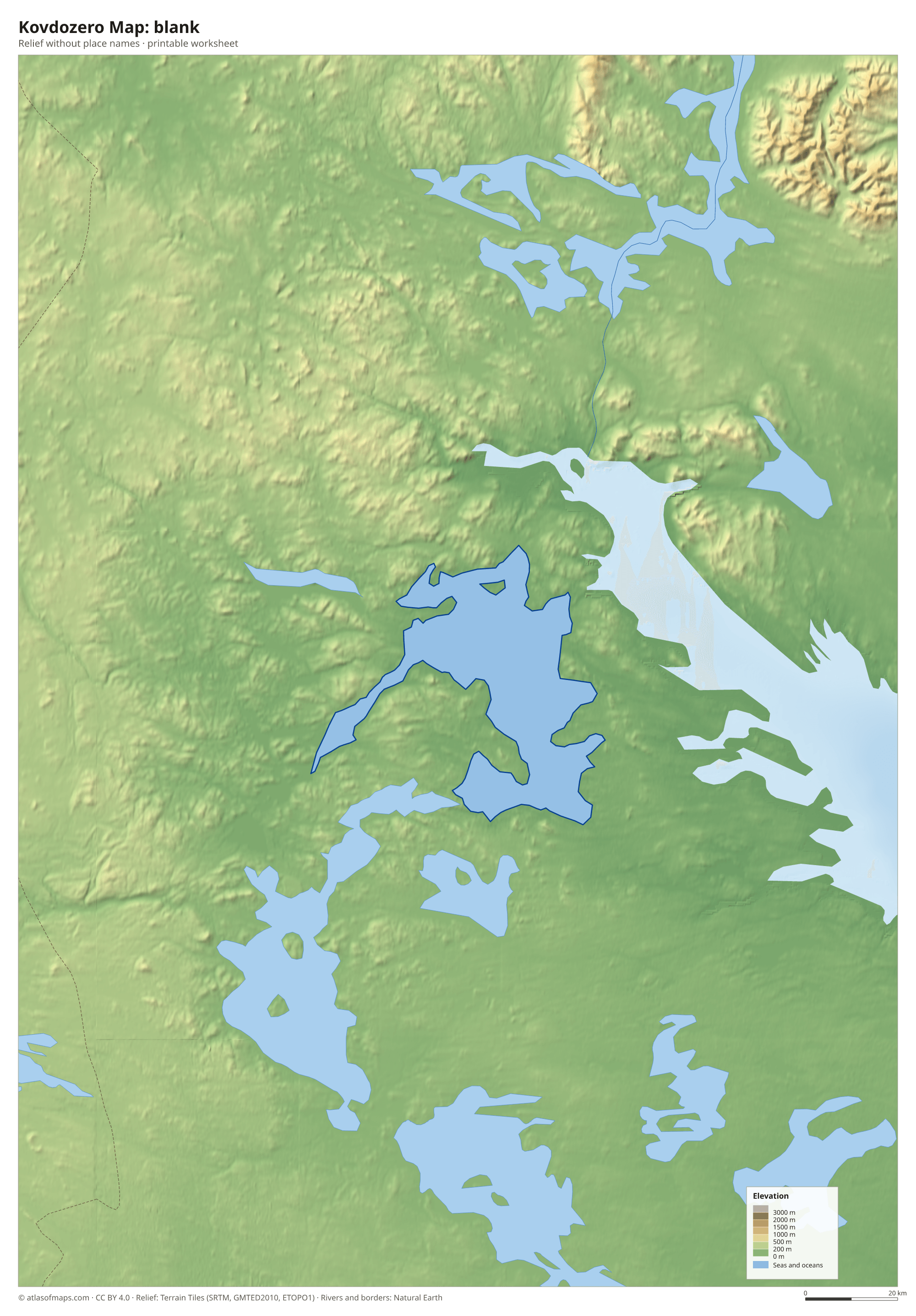 Kovdozero Map without names