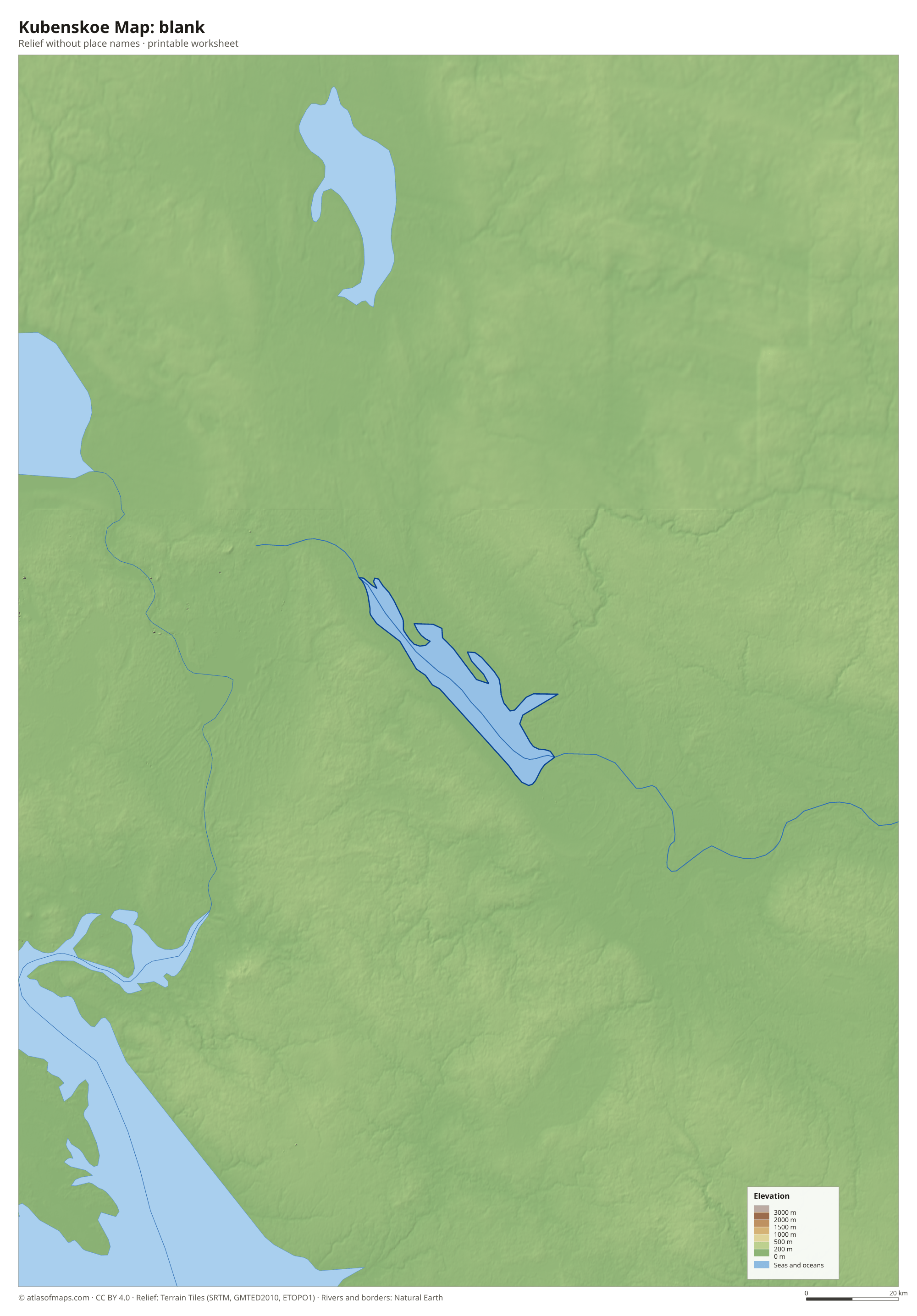 Kubenskoe Map without names