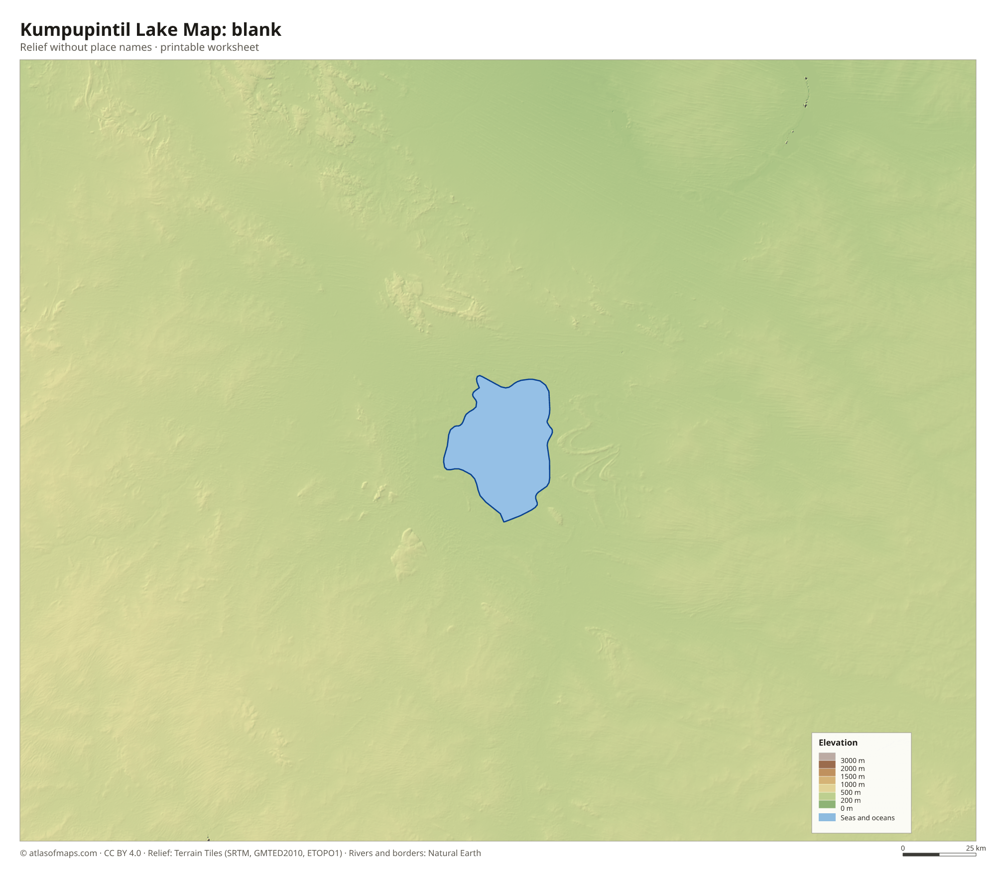 Kumpupintil Lake Map without names