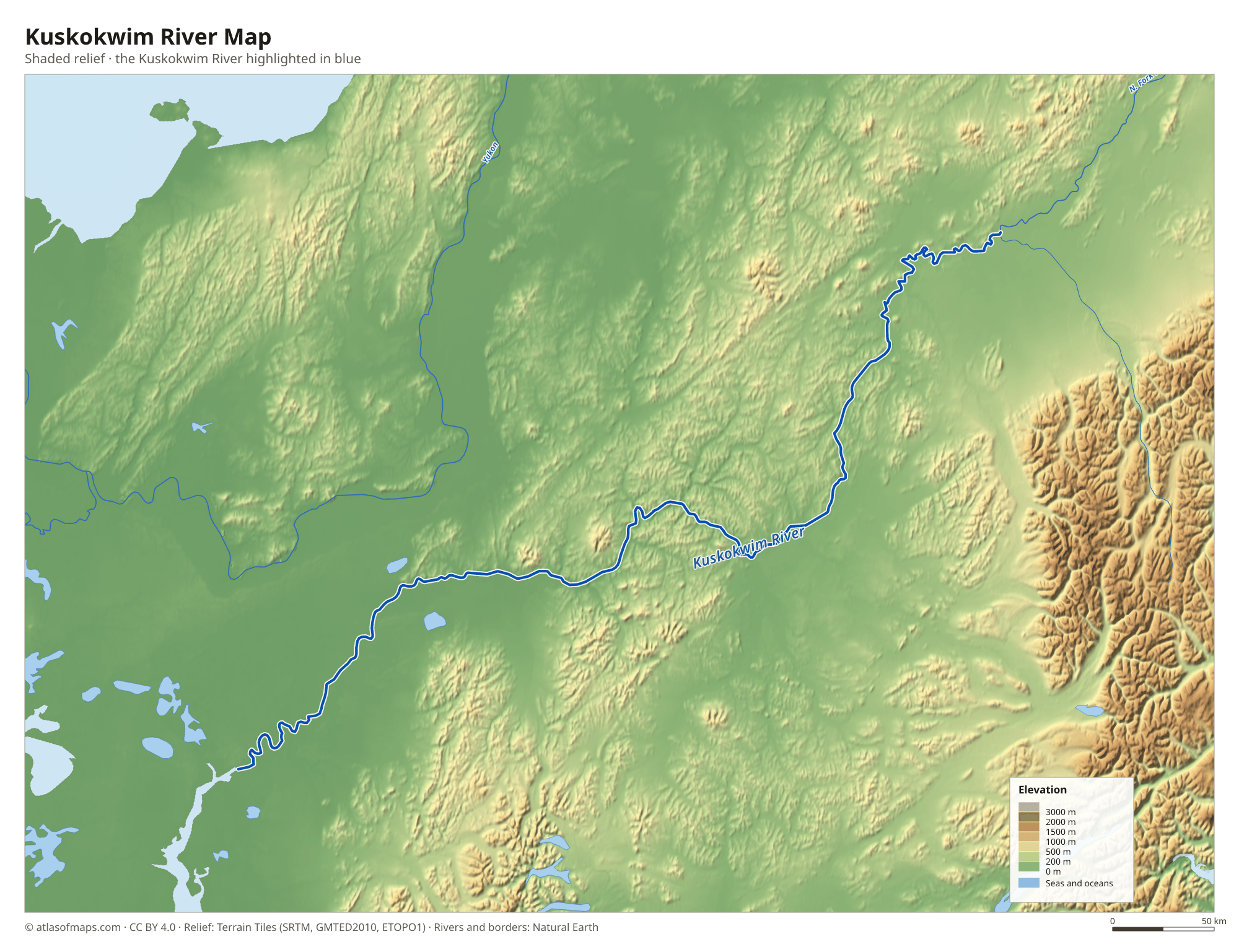 Kuskokwim River Map