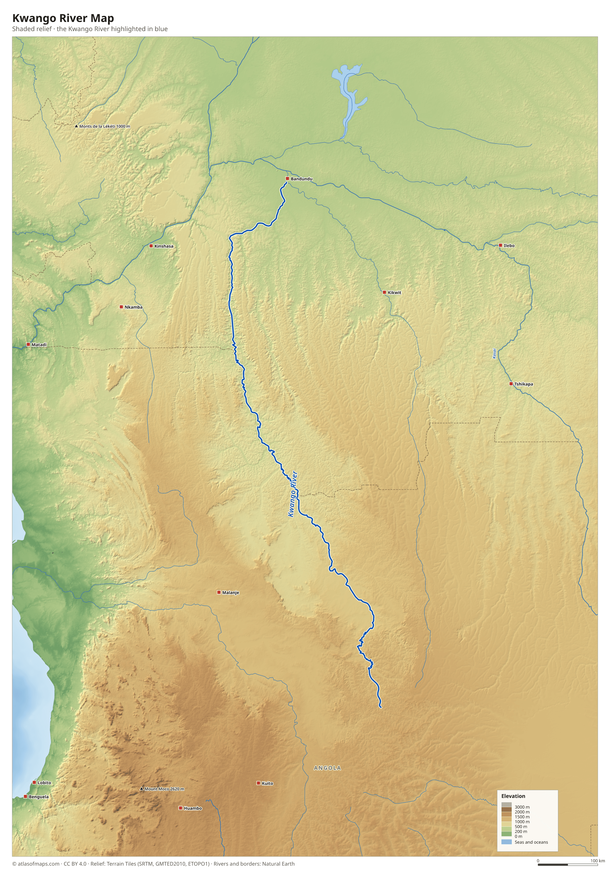 Kwango River Map