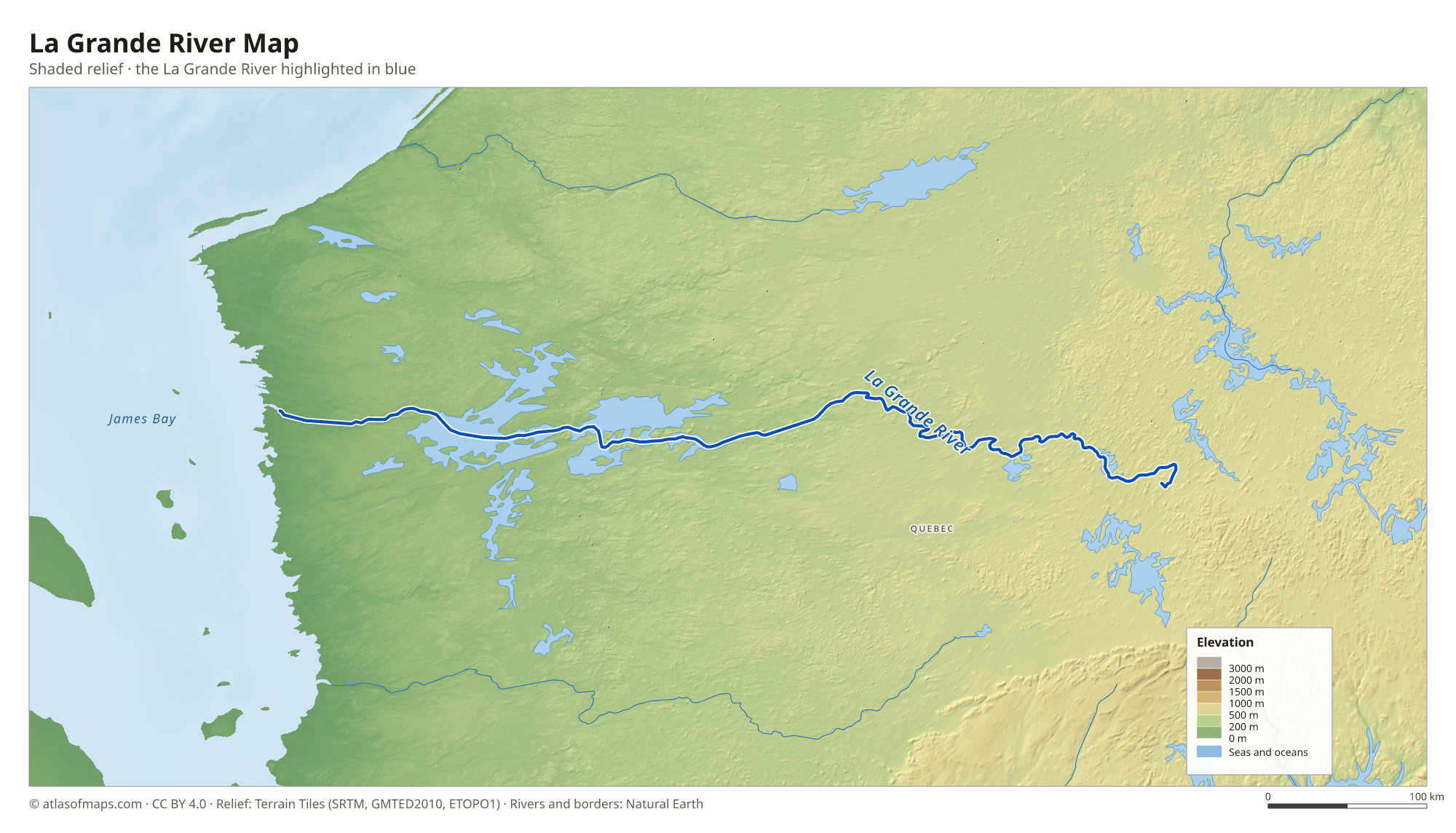 La Grande River Map